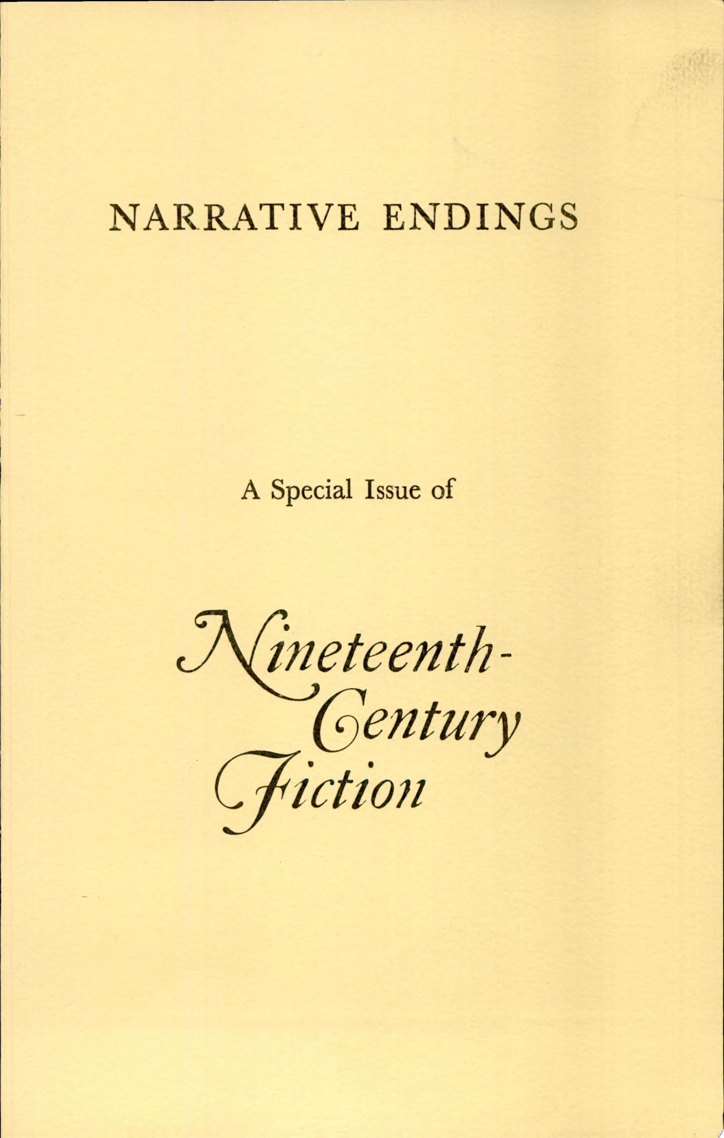 Narrative Endings