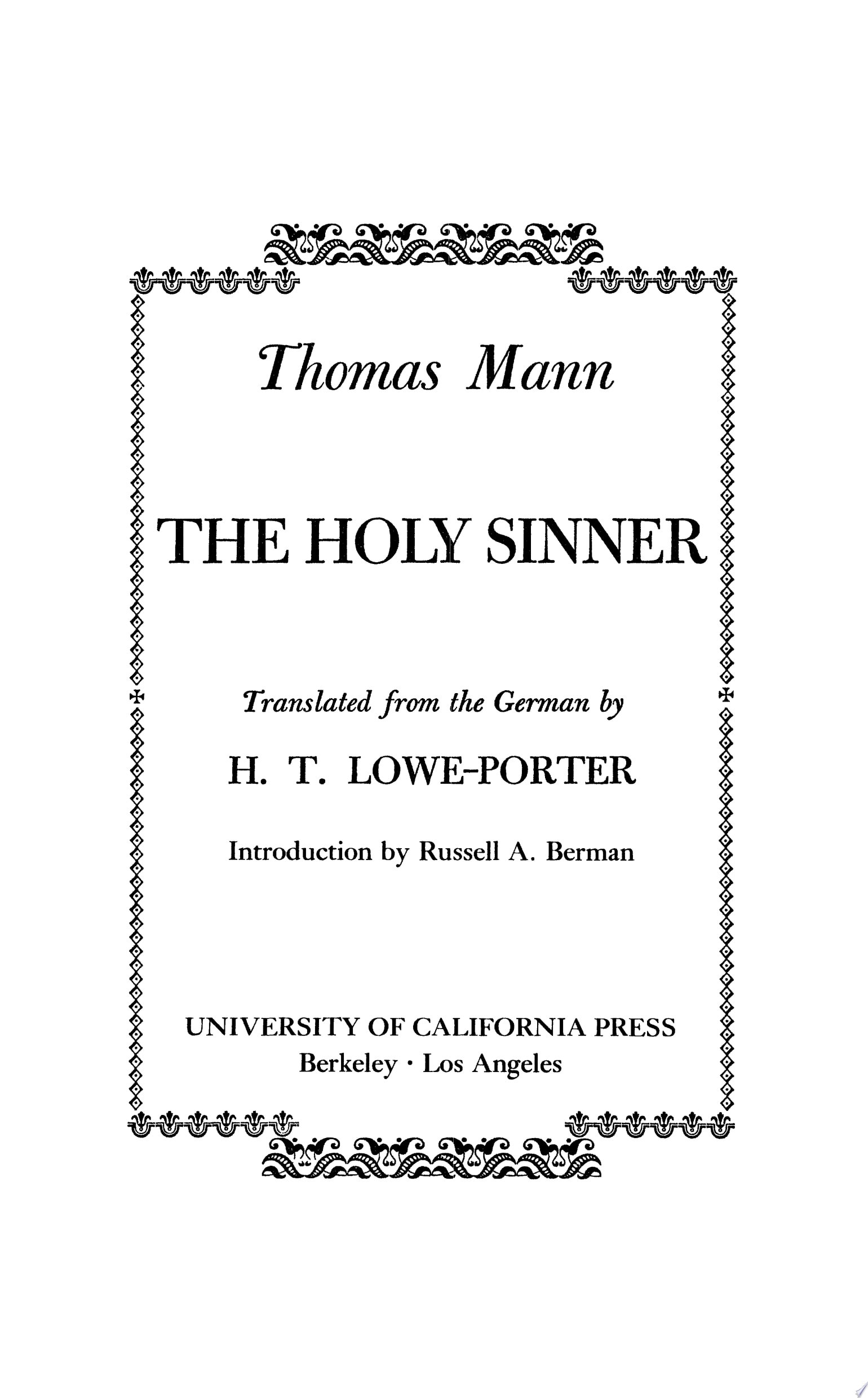 The Holy Sinner