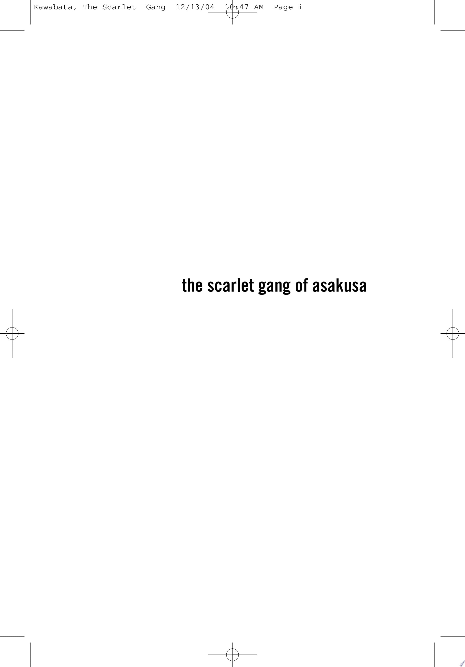 The Scarlet Gang of Asakusa