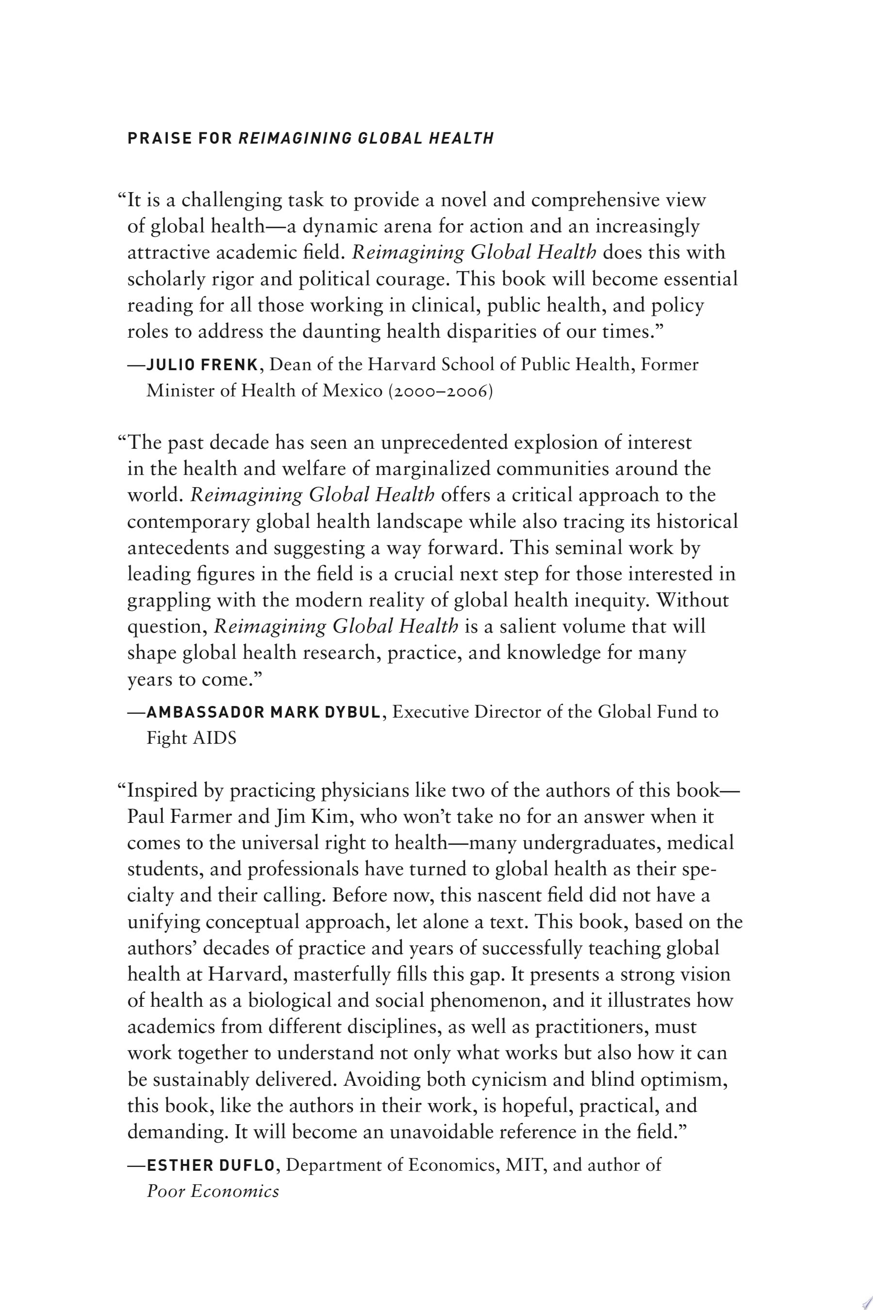 Reimagining Global Health An Introduction