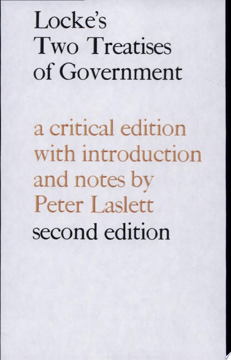 Locke: Two Treatises of Government