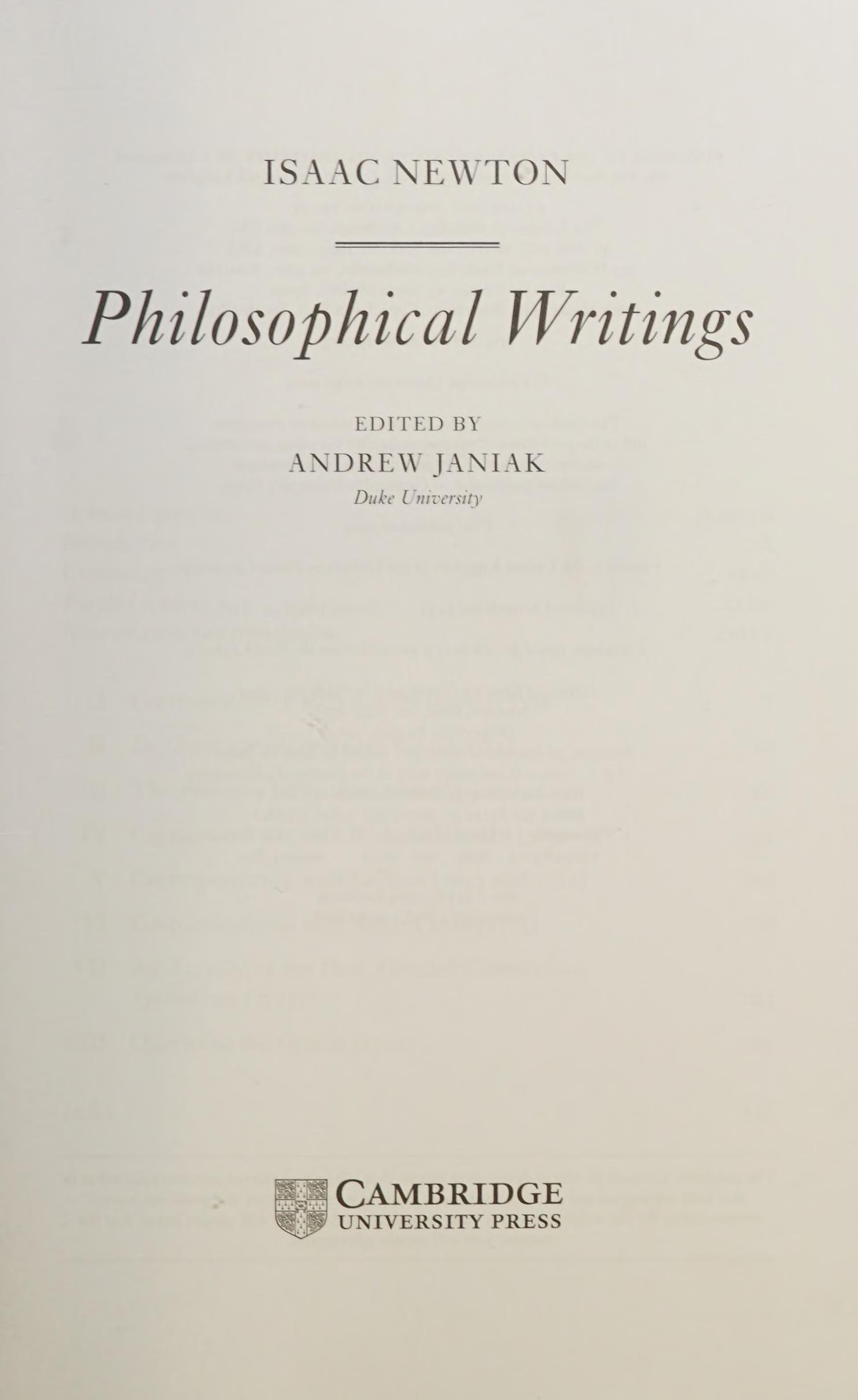 Philosophical Writings