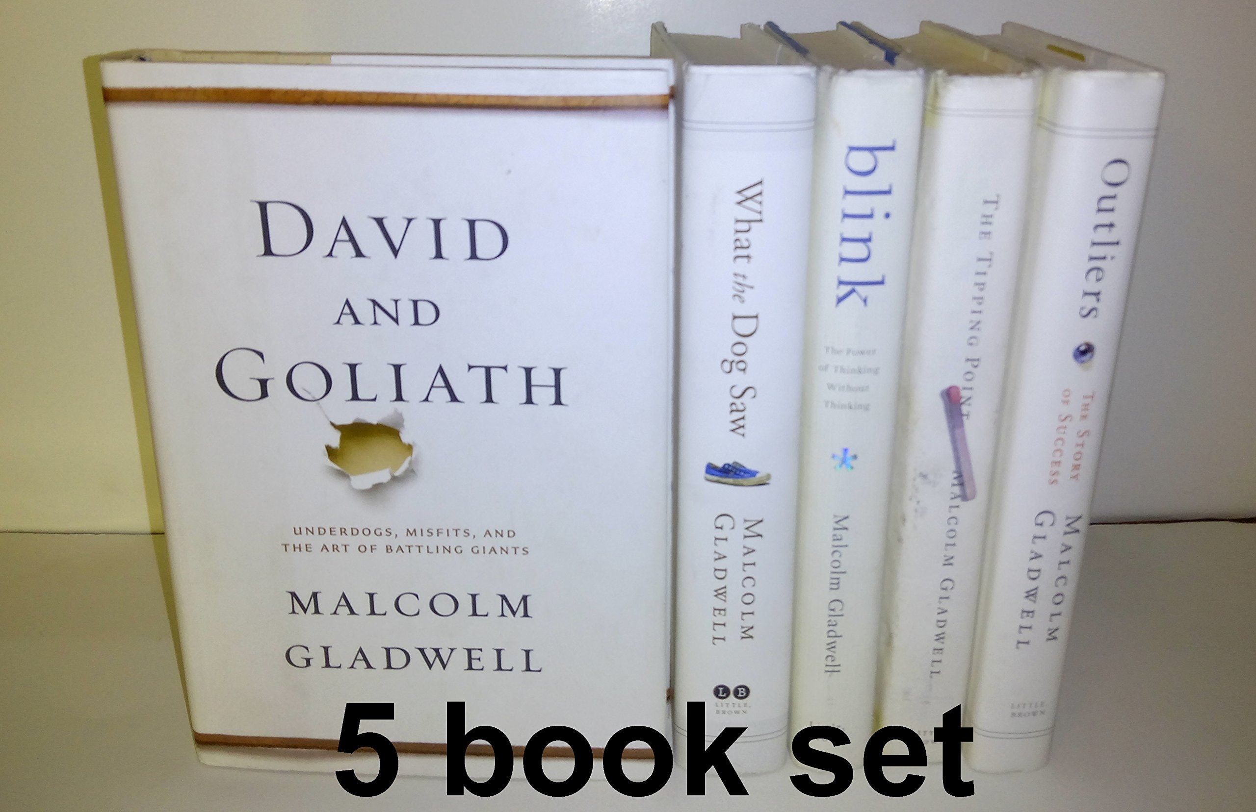 Malcolm Galdwell's 5 Book Set: The Tipping Point, Blink, Outliers, What the Dog Saw, David and Goliath