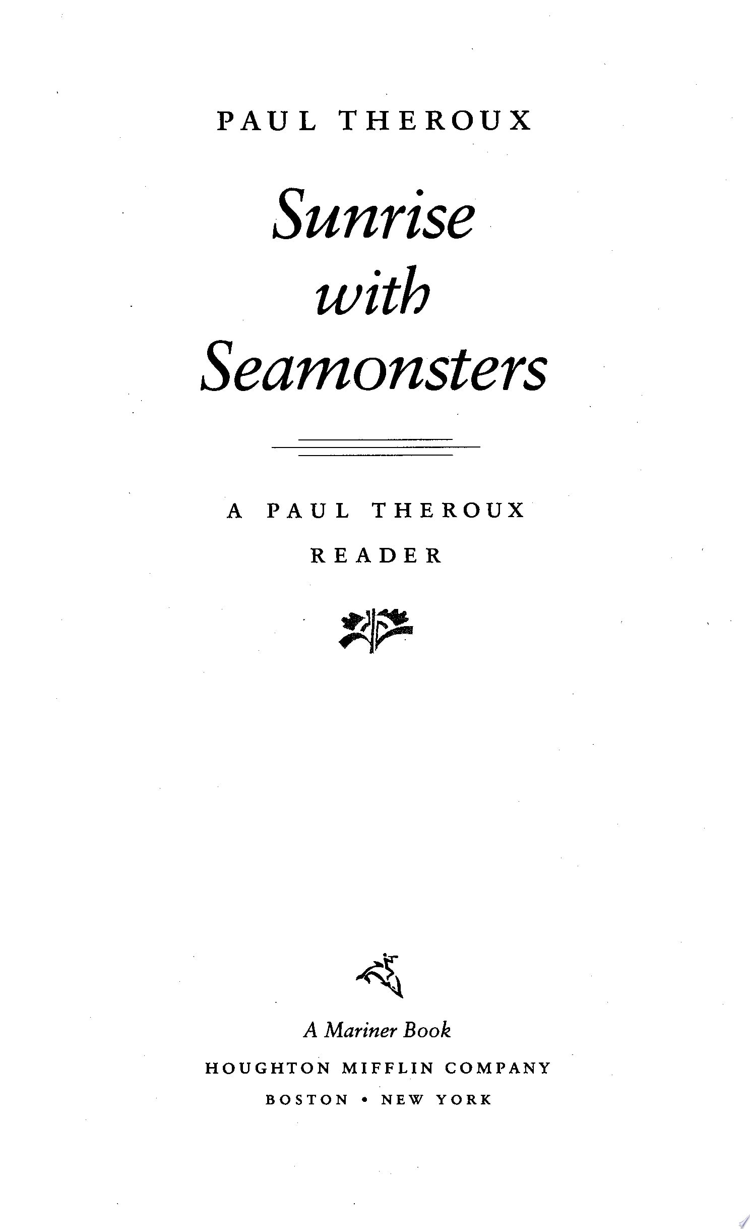 Sunrise with Seamonsters
