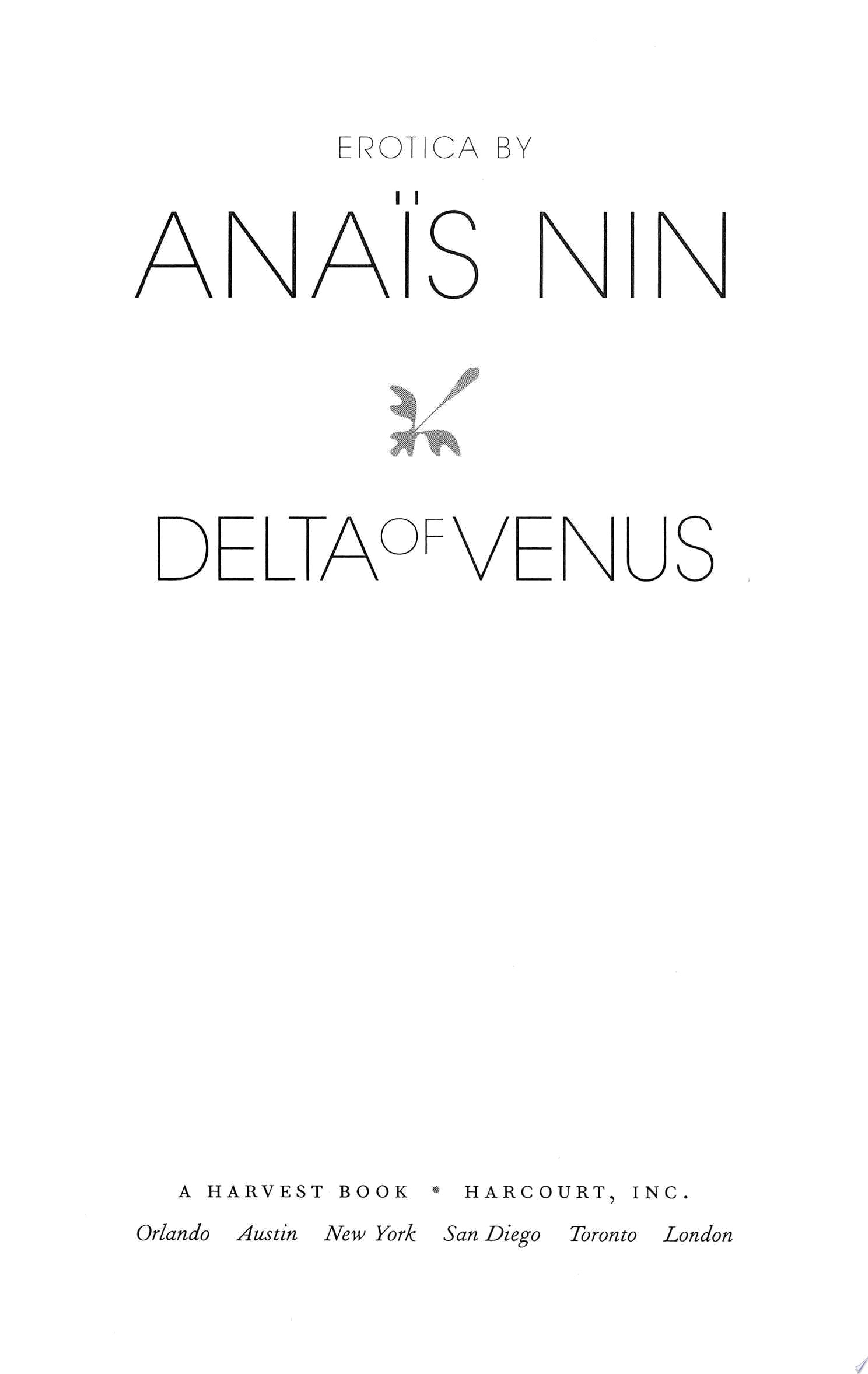 Delta Of Venus Erotica by Anaïs Nin