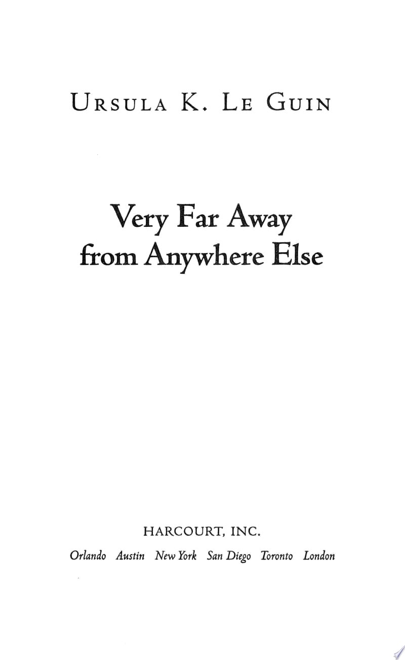 Very Far Away from Anywhere Else