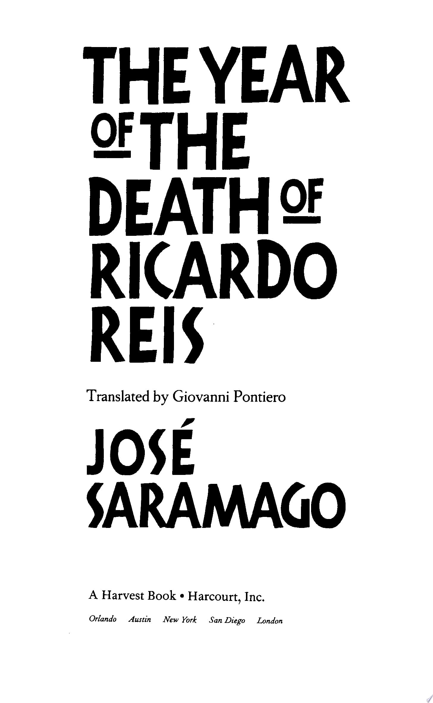 The Year of the Death of Ricardo Reis