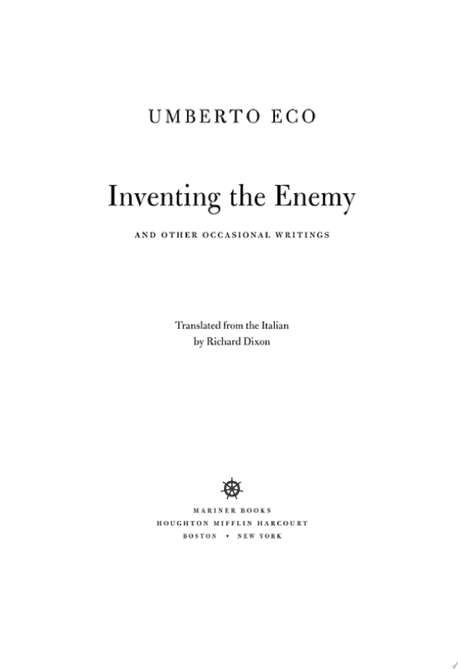 Inventing the Enemy