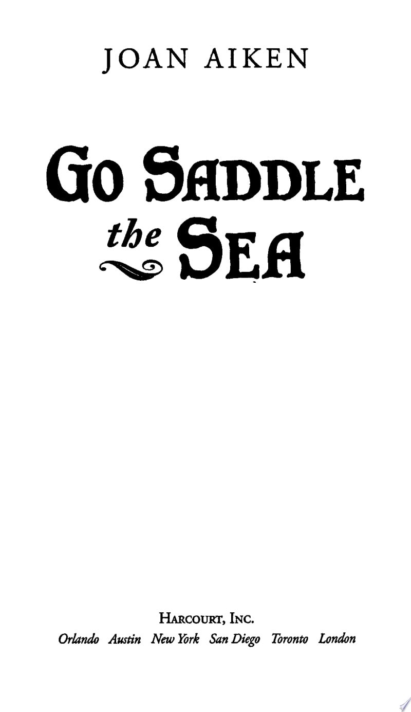 Go Saddle the Sea