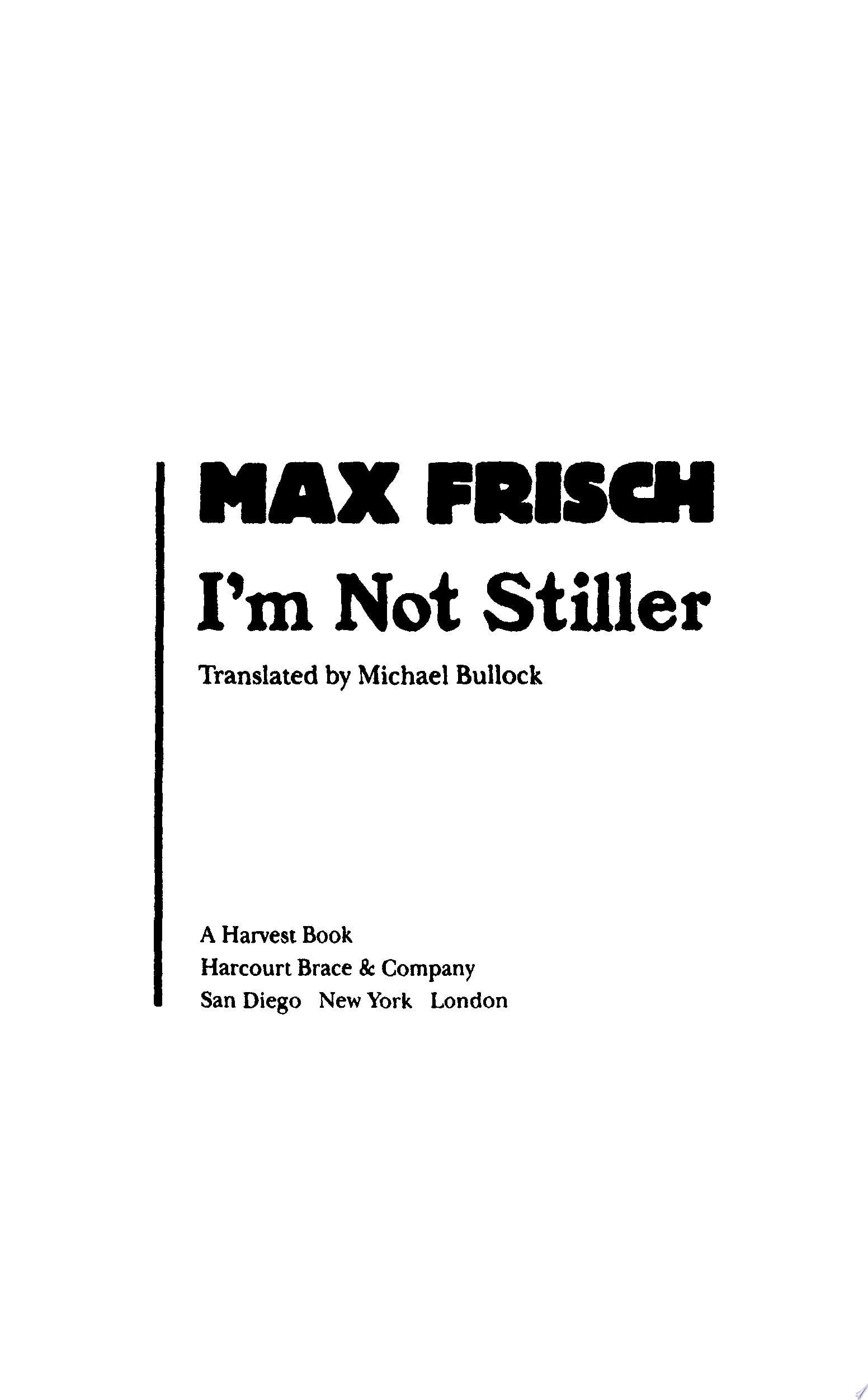 I'm Not Stiller