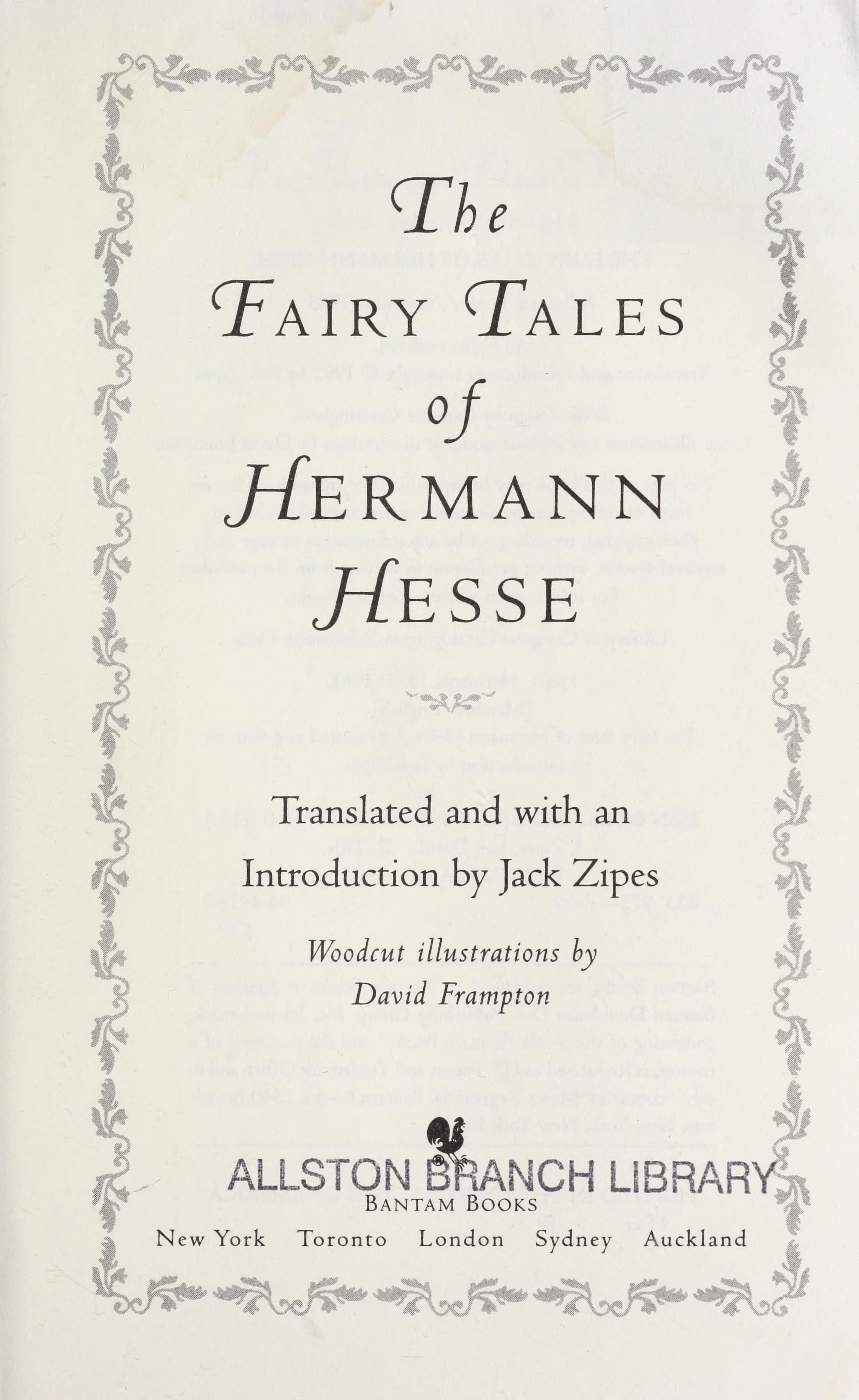 The Fairy Tales of Hermann Hesse