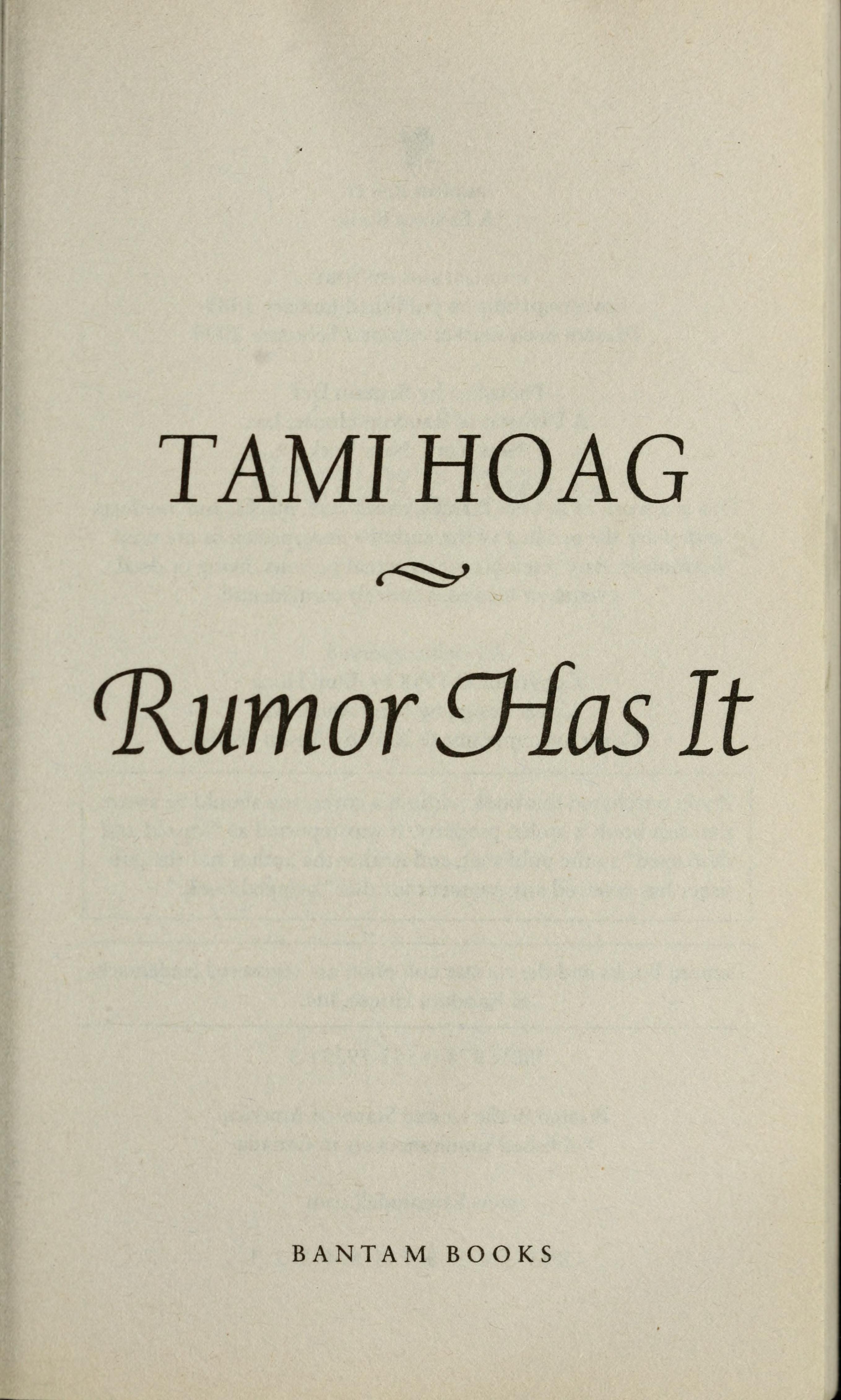 Rumor Has It
