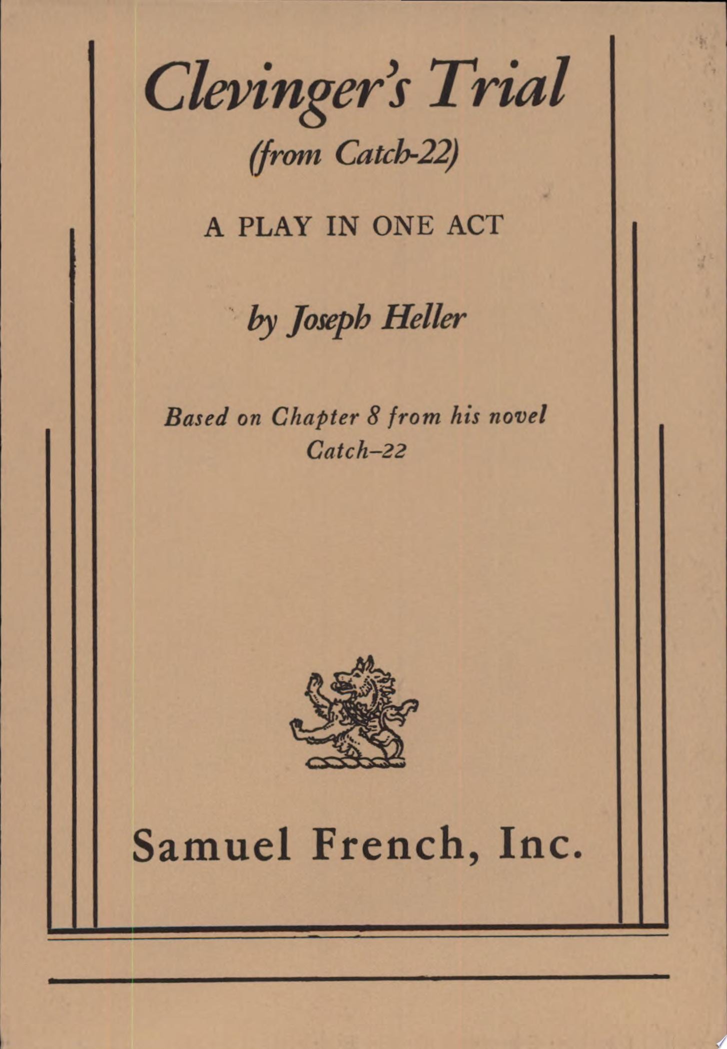 Clevinger's Trial (from Catch-22); a Play in One Act