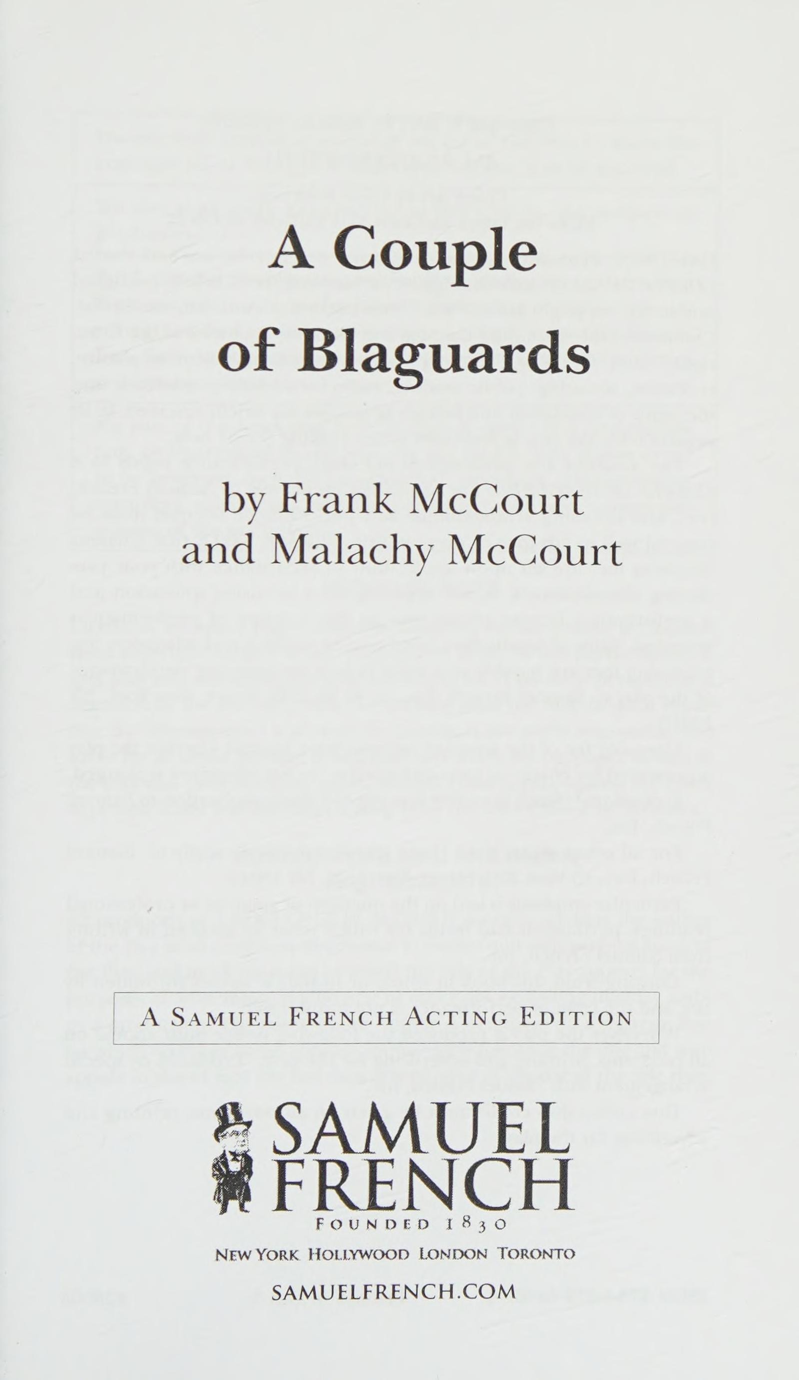 A Couple of Blaguards