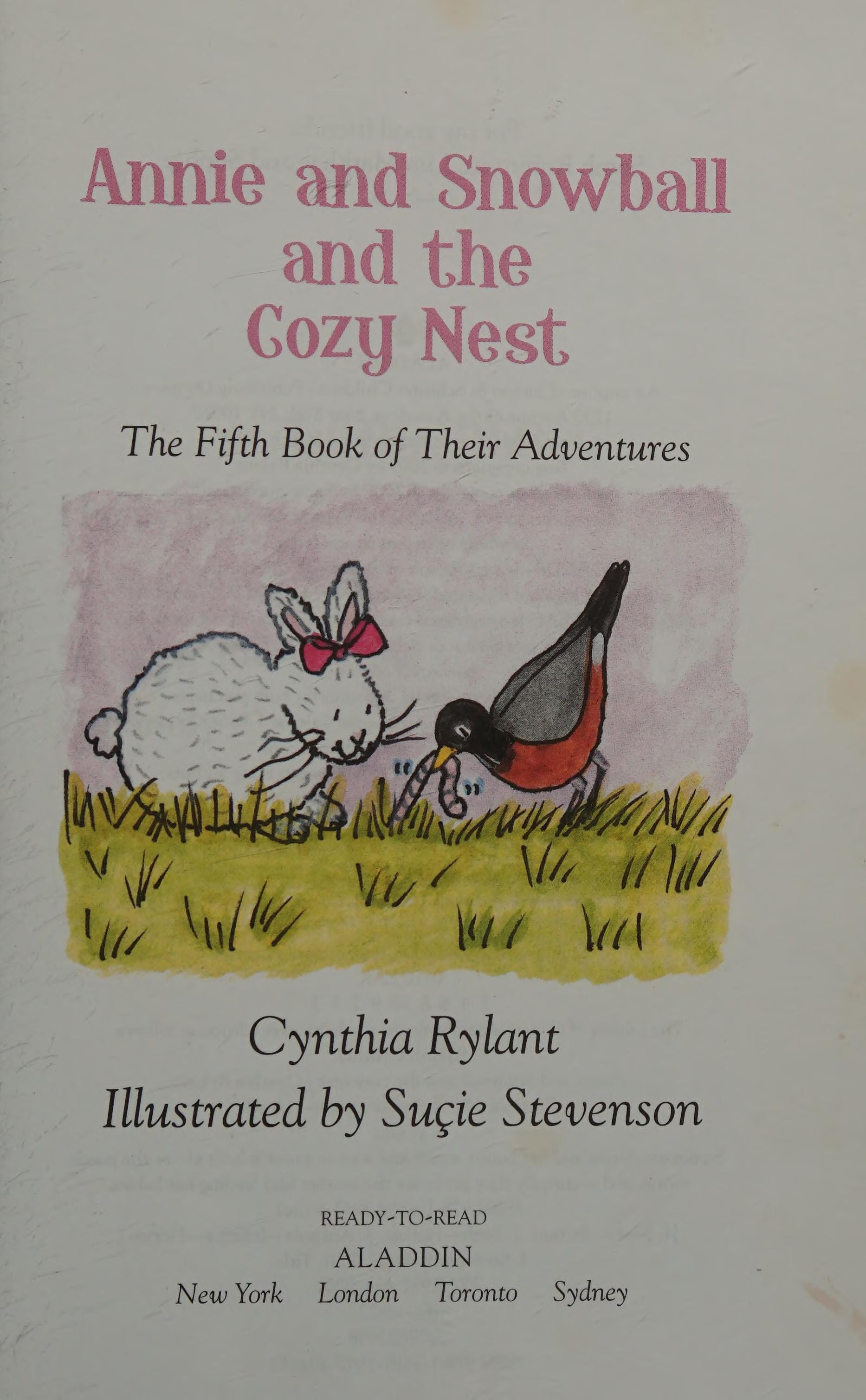 Annie and Snowball and the Cozy Nest