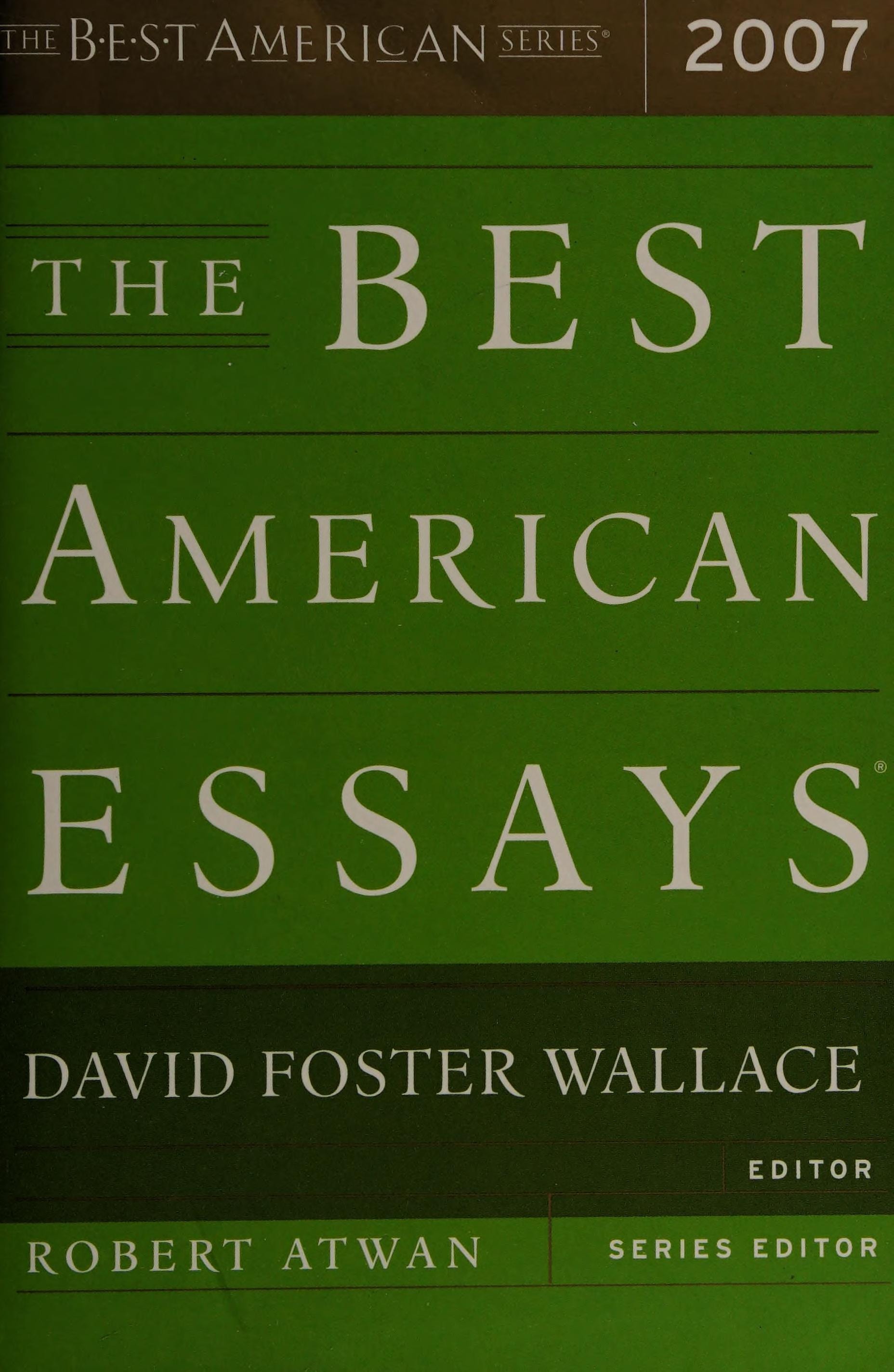 The Best American Essays 2007