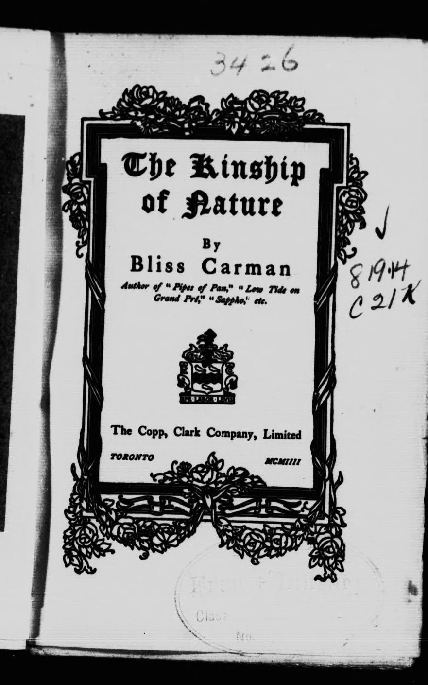The Kinship of Nature [microform]