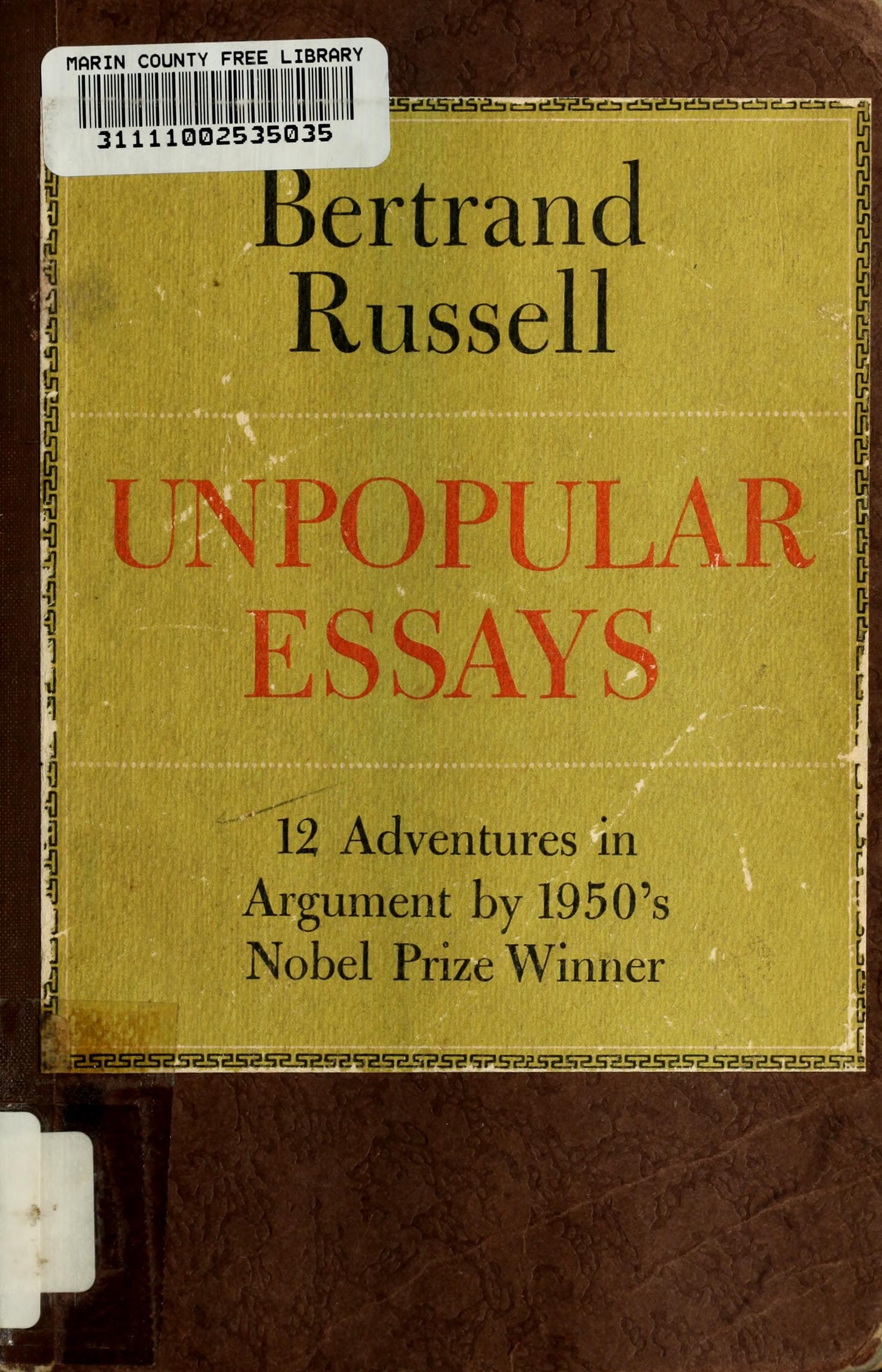 Unpopular Essays