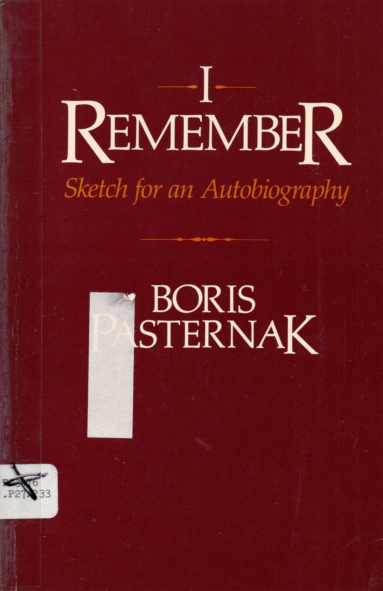 I Remember Sketch for an Autobiography