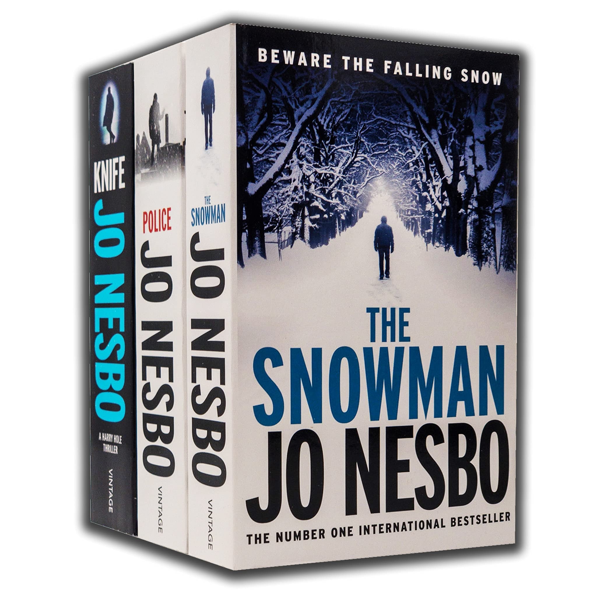 KVISTER Jo Nesbo Harry Hole Thriller Series 3 Books Collection Set (The Snowman, Police, Knife)