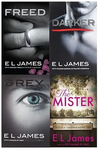 Fifty Shades Of Grey & Mister Collection 4 Books Set By E L James The Missus, The Mister, Freed, Darker, Grey