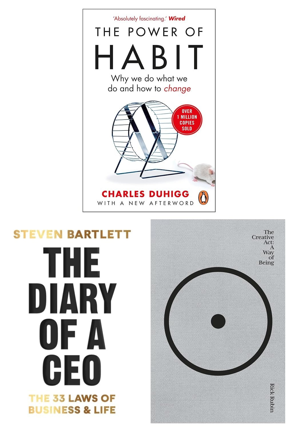 Atomic Habits, The Diary of a CEO [Hardcover] & The Creative Act [Hardcover] 3 Books Collection Set