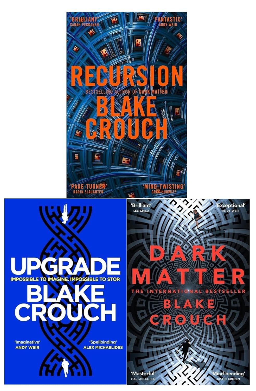 Blake Crouch Collection 3 Books Set (upgrade, Recursion, Dark Matter)