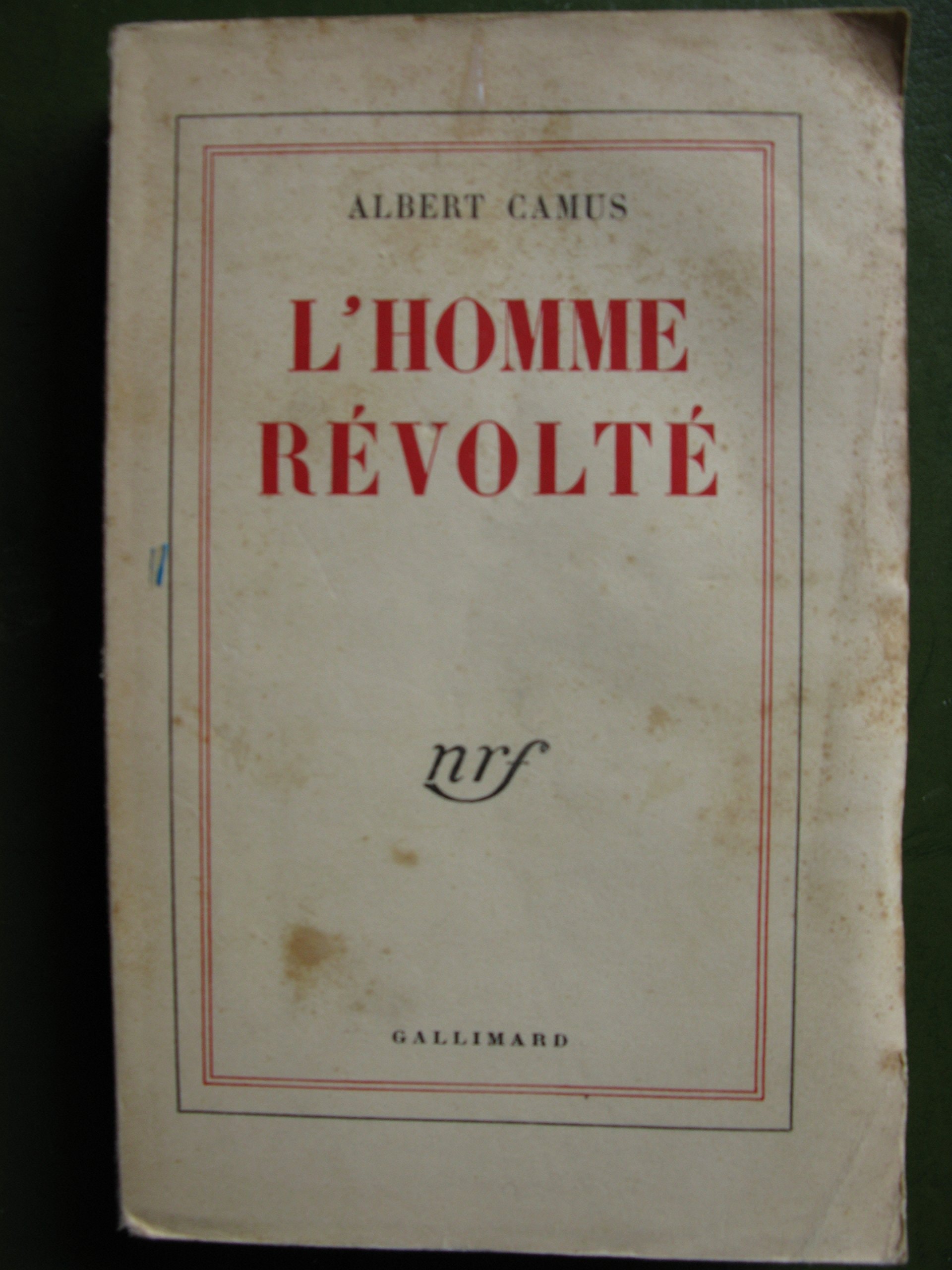Homme Revolte Essai