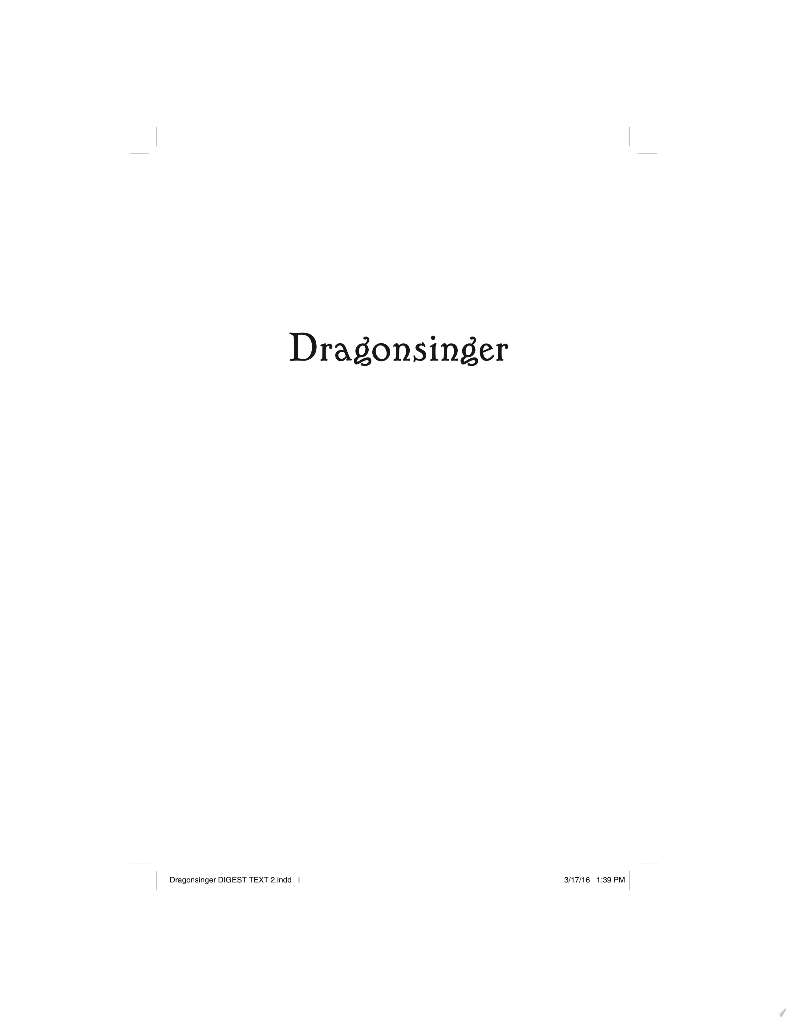 Dragonsinger