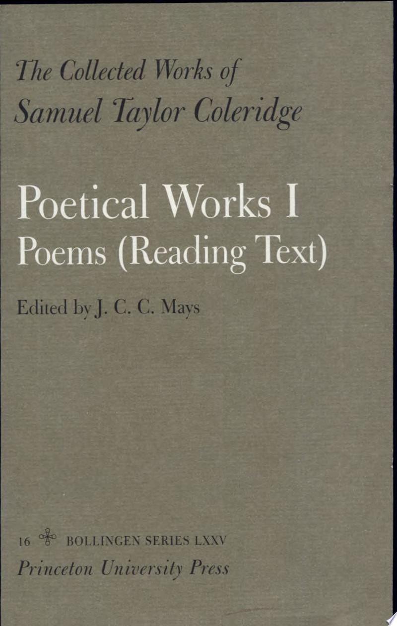 The Collected Works of Samuel Taylor Coleridge