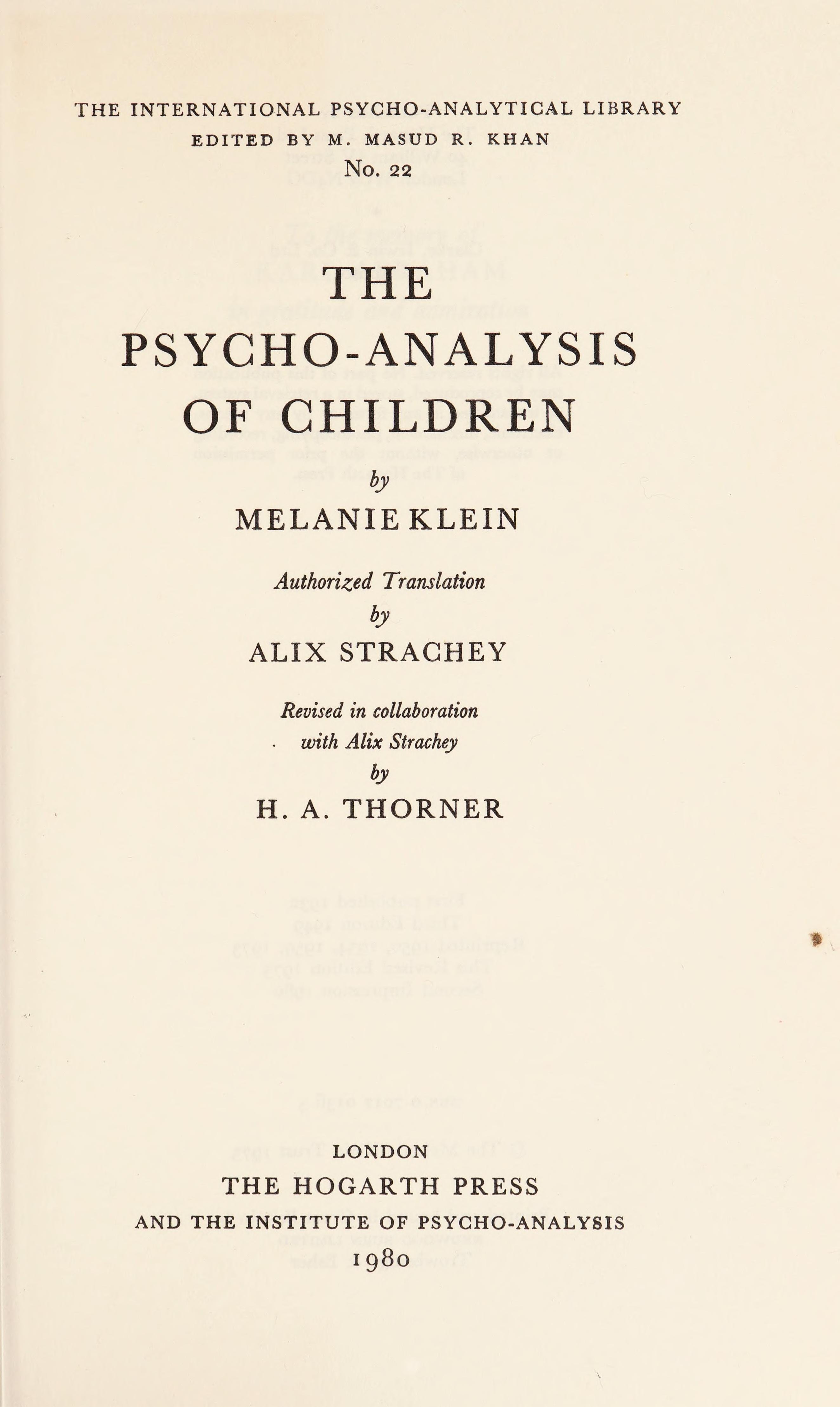 The Writings of Melanie Klein