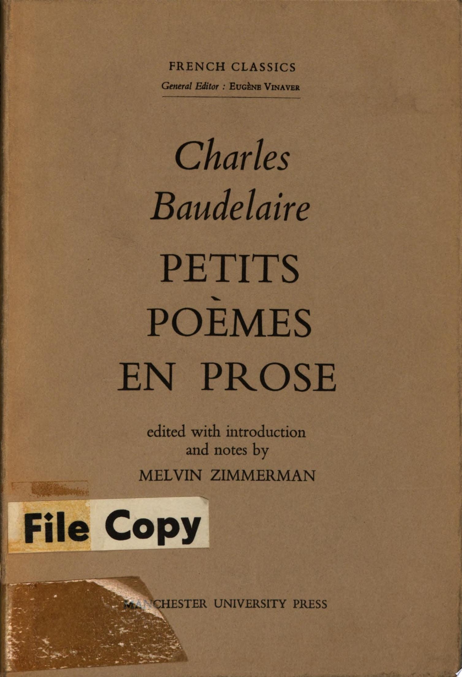 Petits poemes en prose