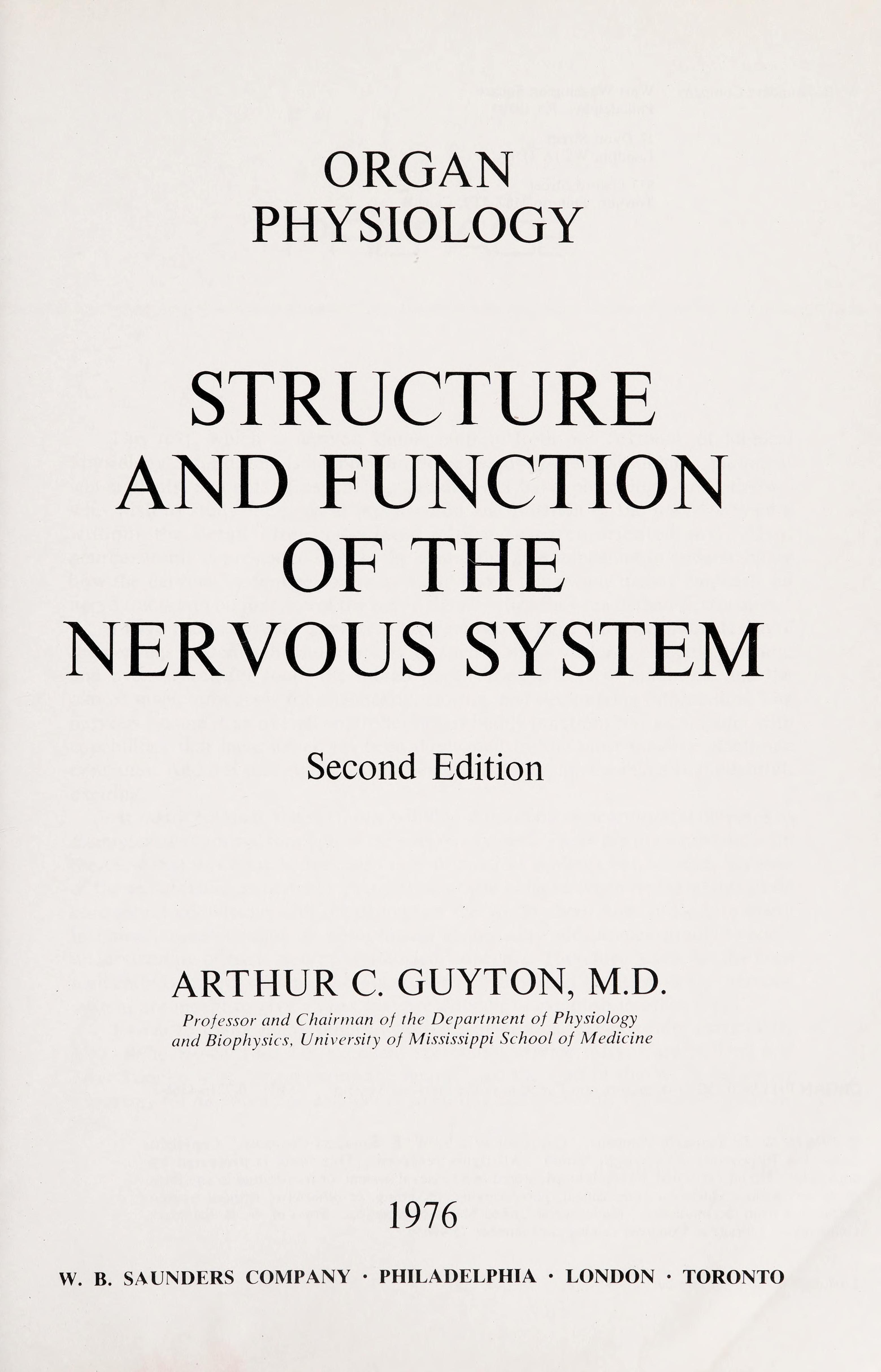 Structure and Function of the Nervous System