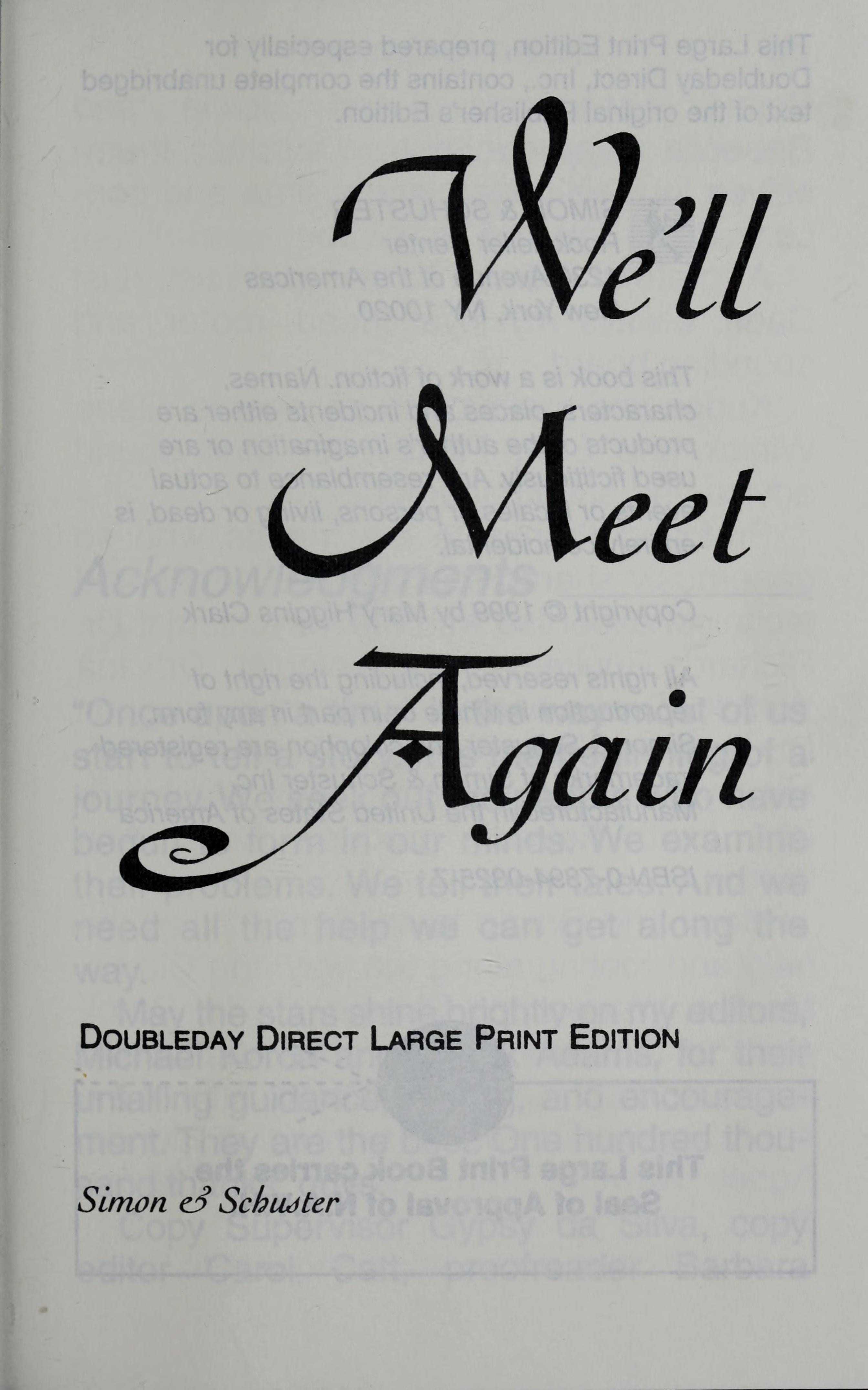 We'll Meet Again