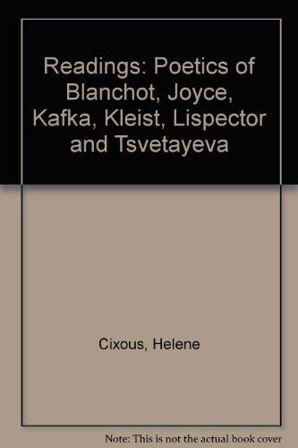 Readings The Poetics of Blanchot, Joyce, Kafka, Kleist, Linspector, and Tsvetayeva