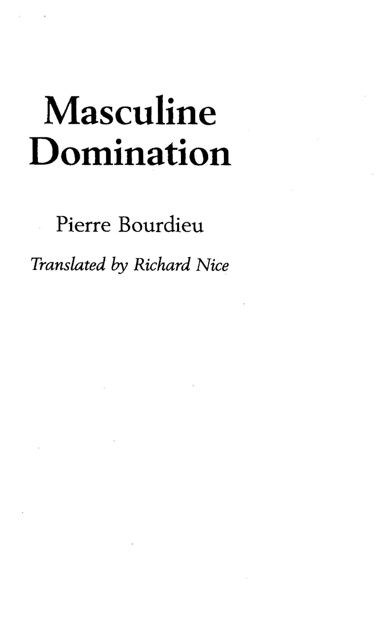 Masculine Domination