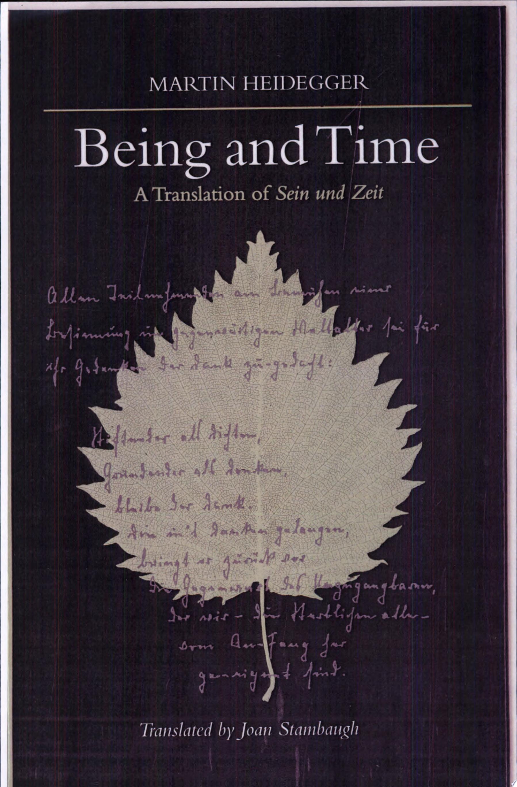 Being and Time A Translation of Sein und Zeit