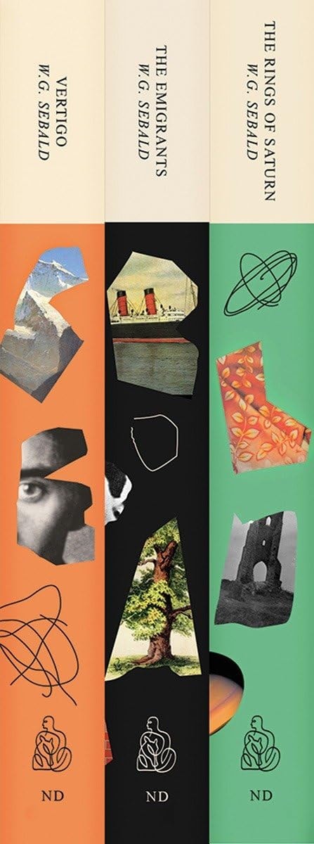 Three Book Sebald Set The Emigrants, the Rings of Saturn, and Vertigo