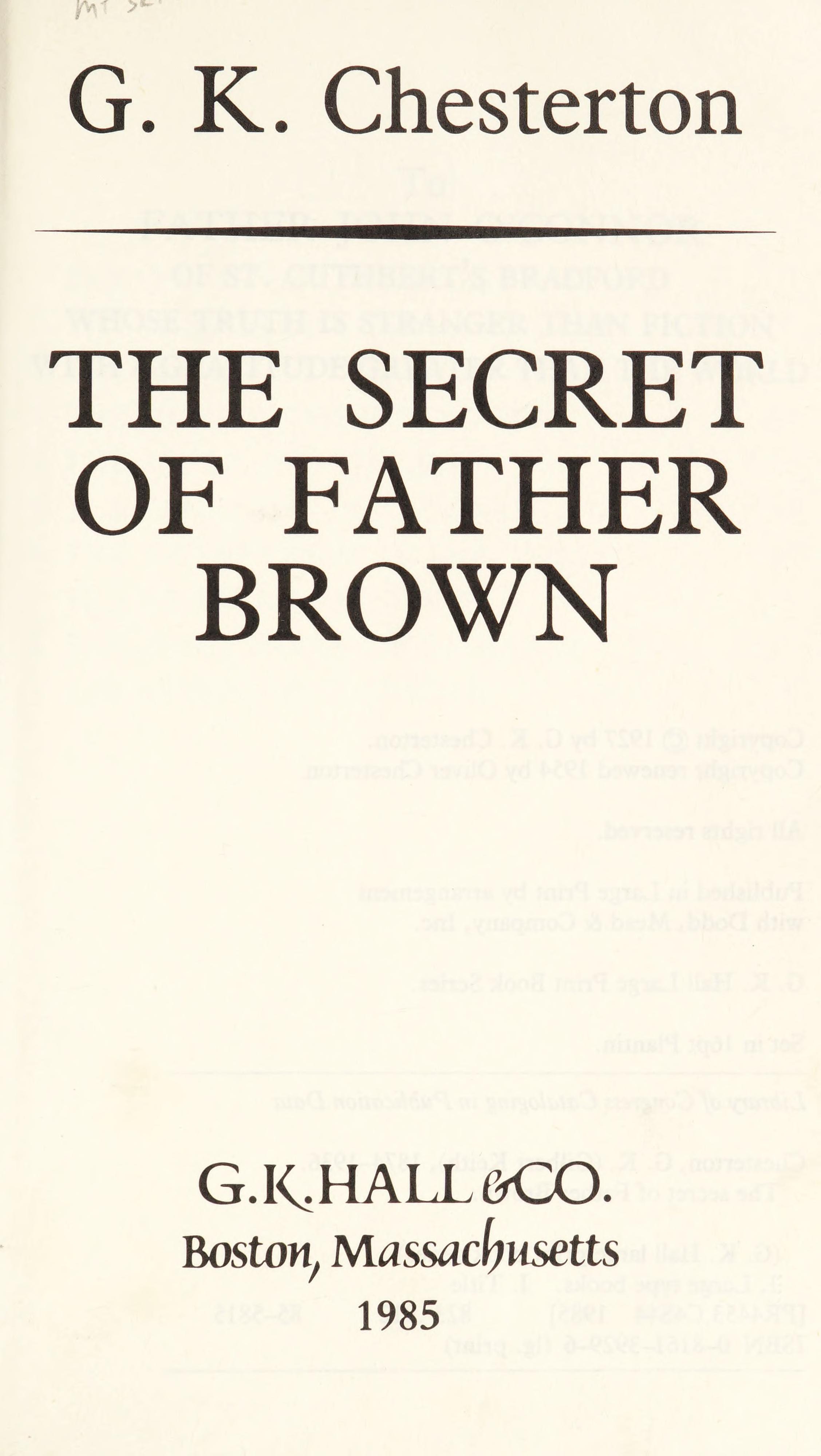 The Secret of Father Brown