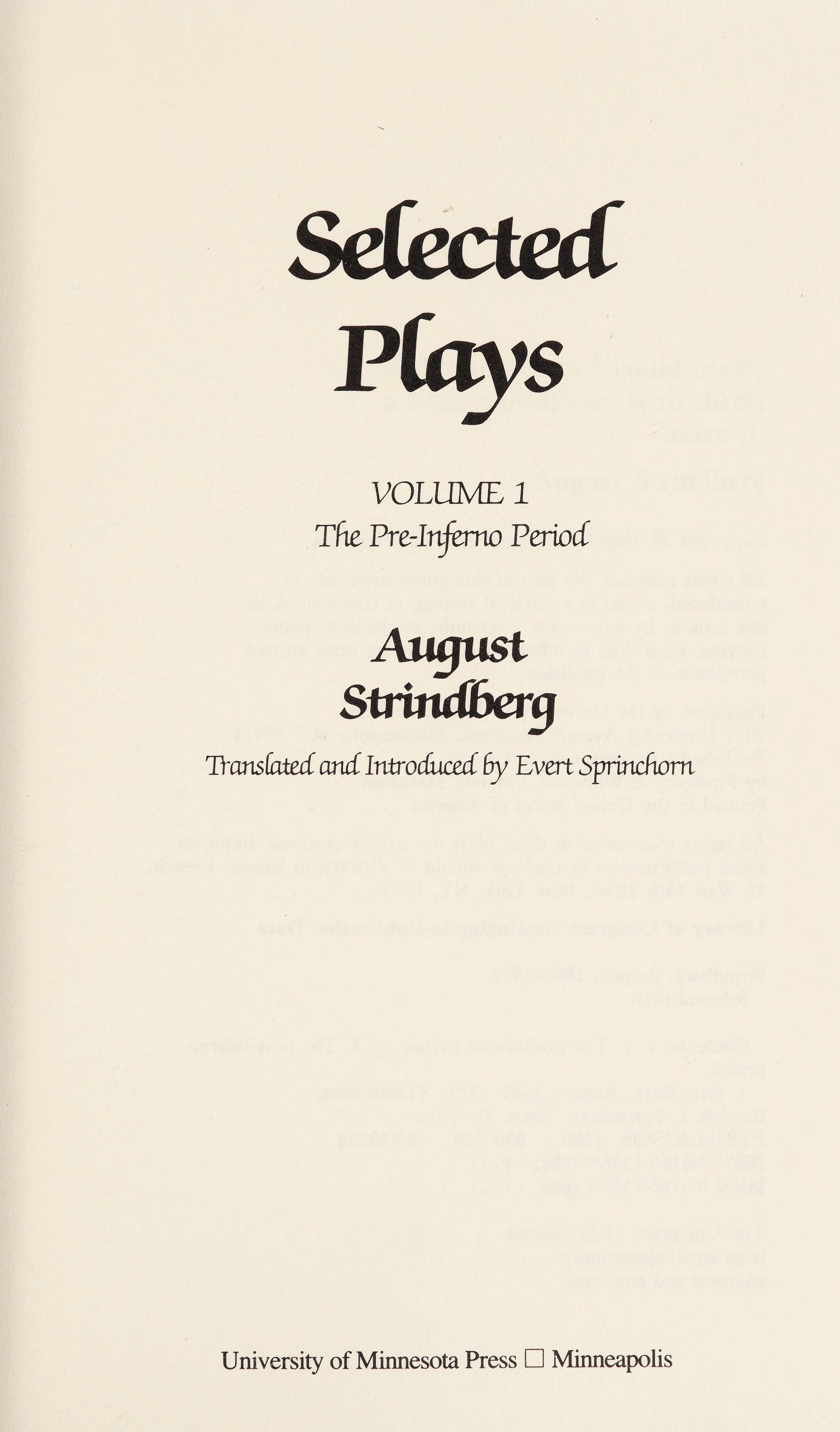 Selected Plays