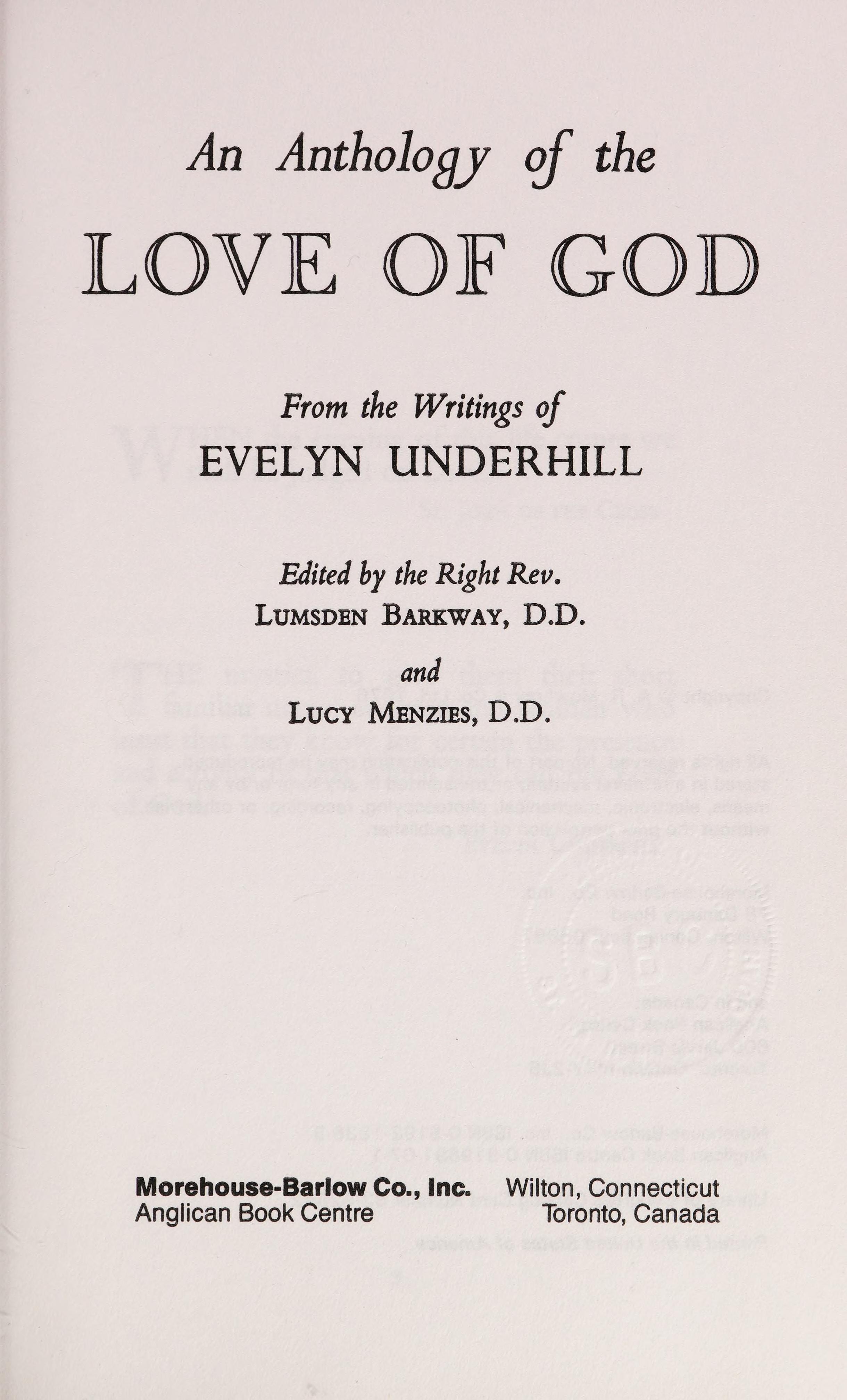 An Anthology of the Love of God