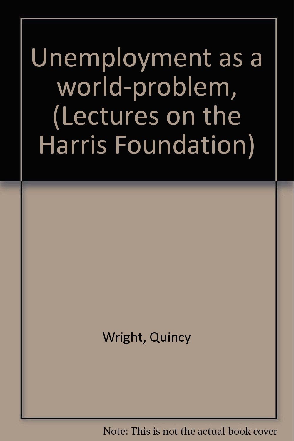 Unemployment as a World-problem