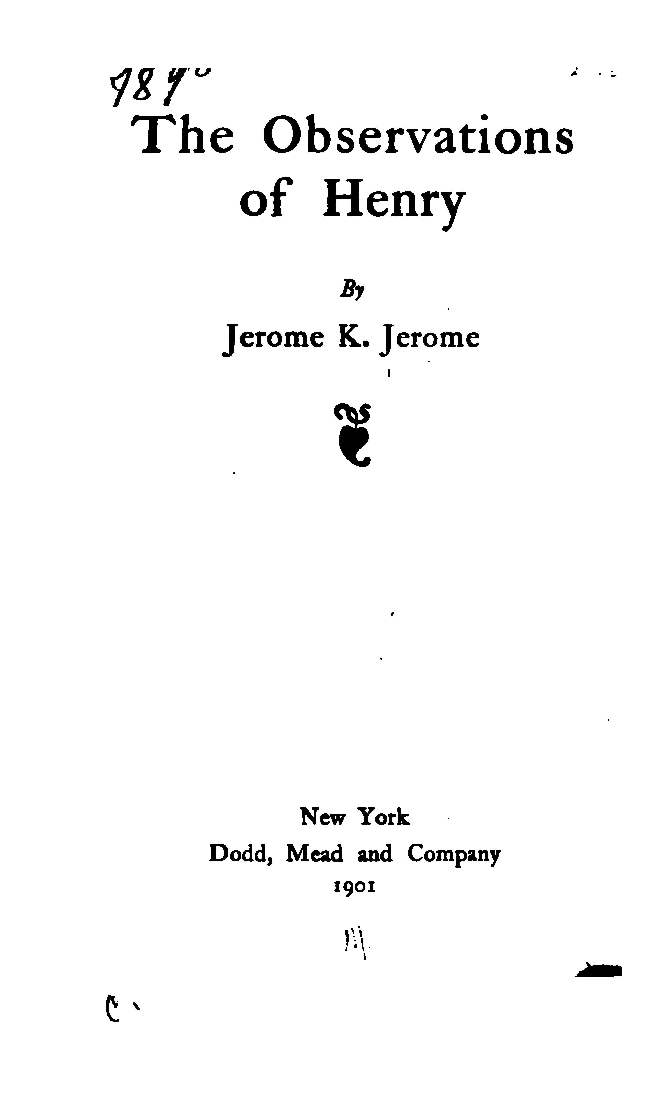 The Observations of Henry