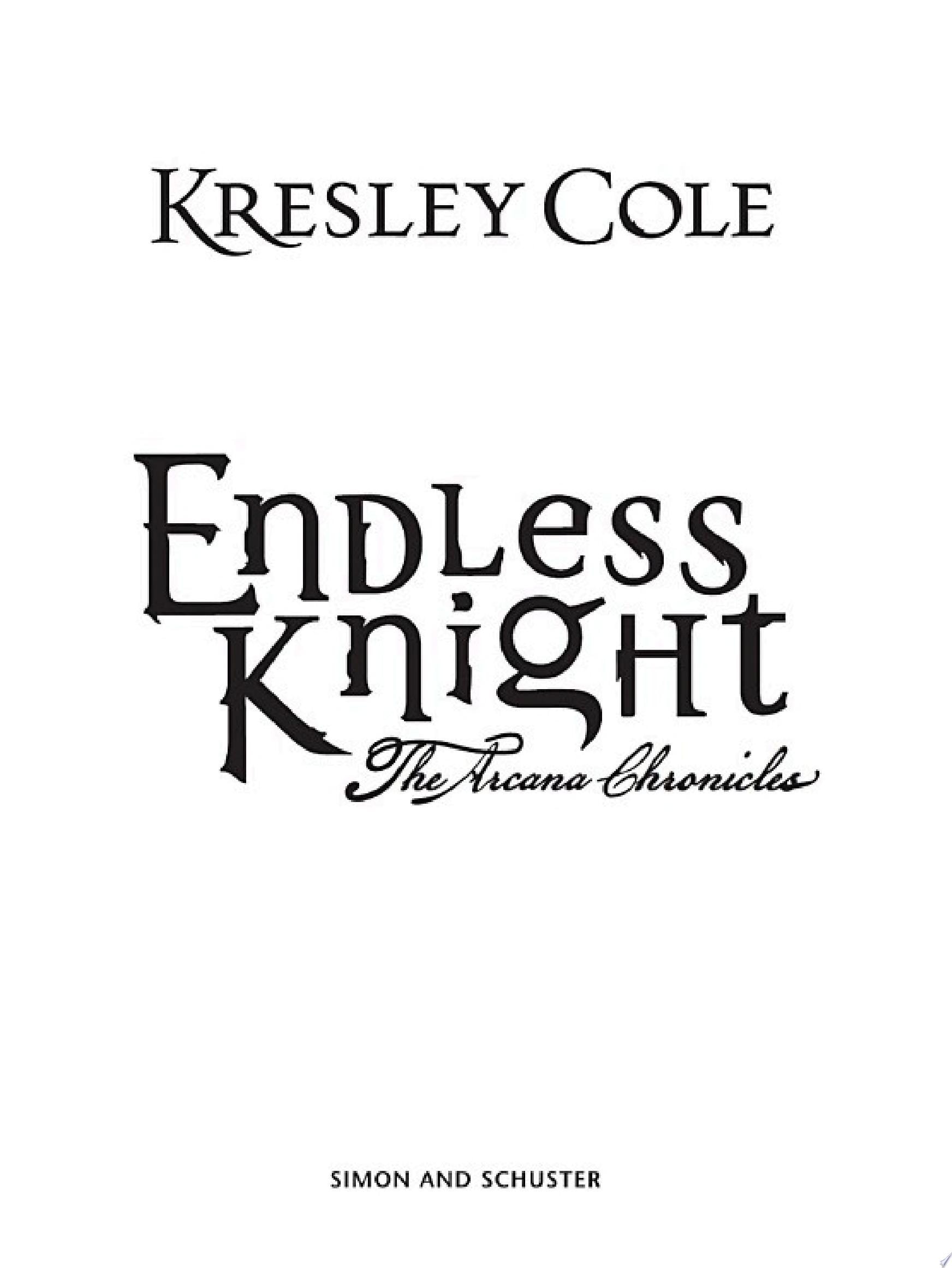 Endless Knight The Arcana Chronicles Book 2