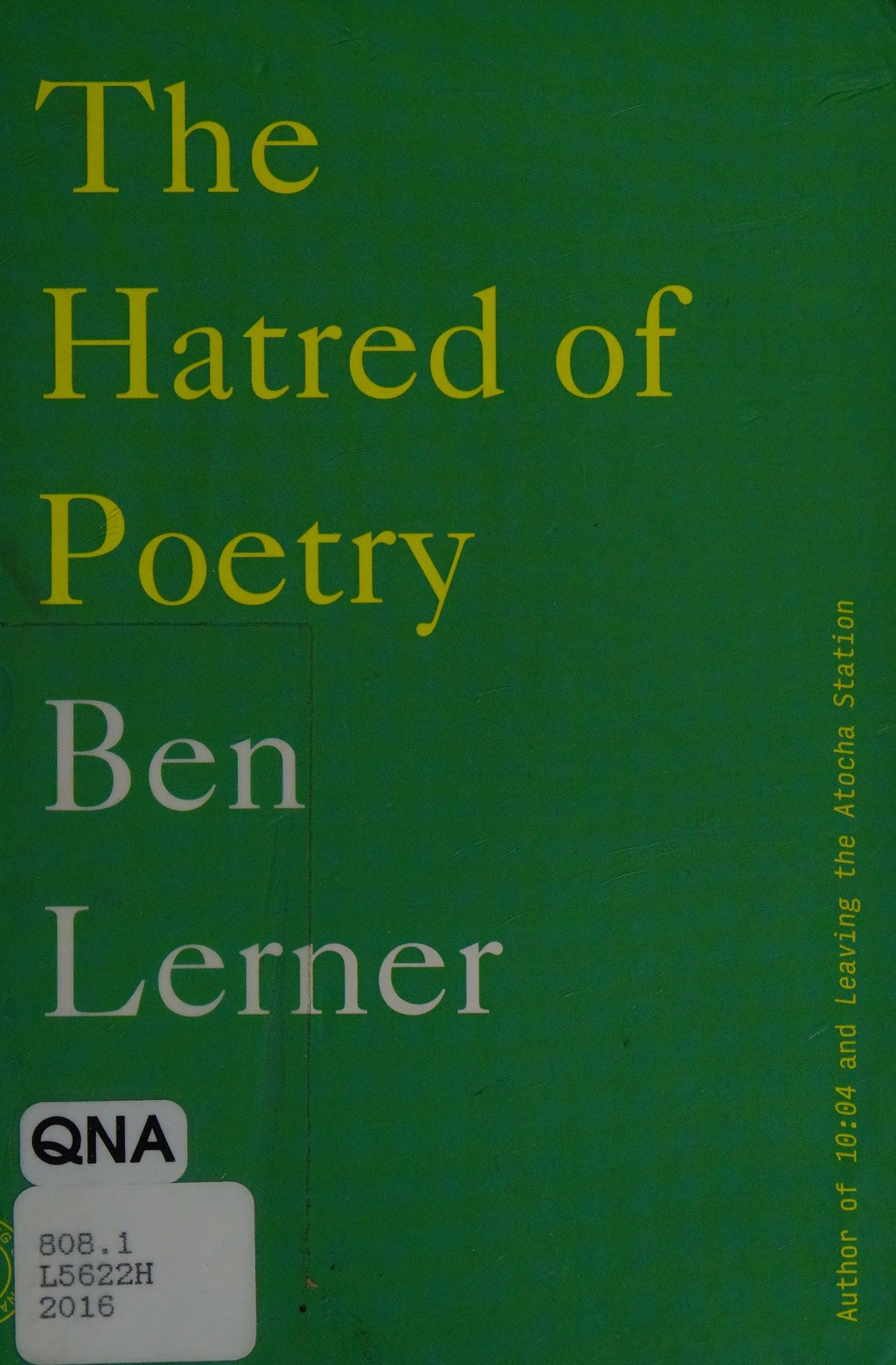 The Hatred of Poetry