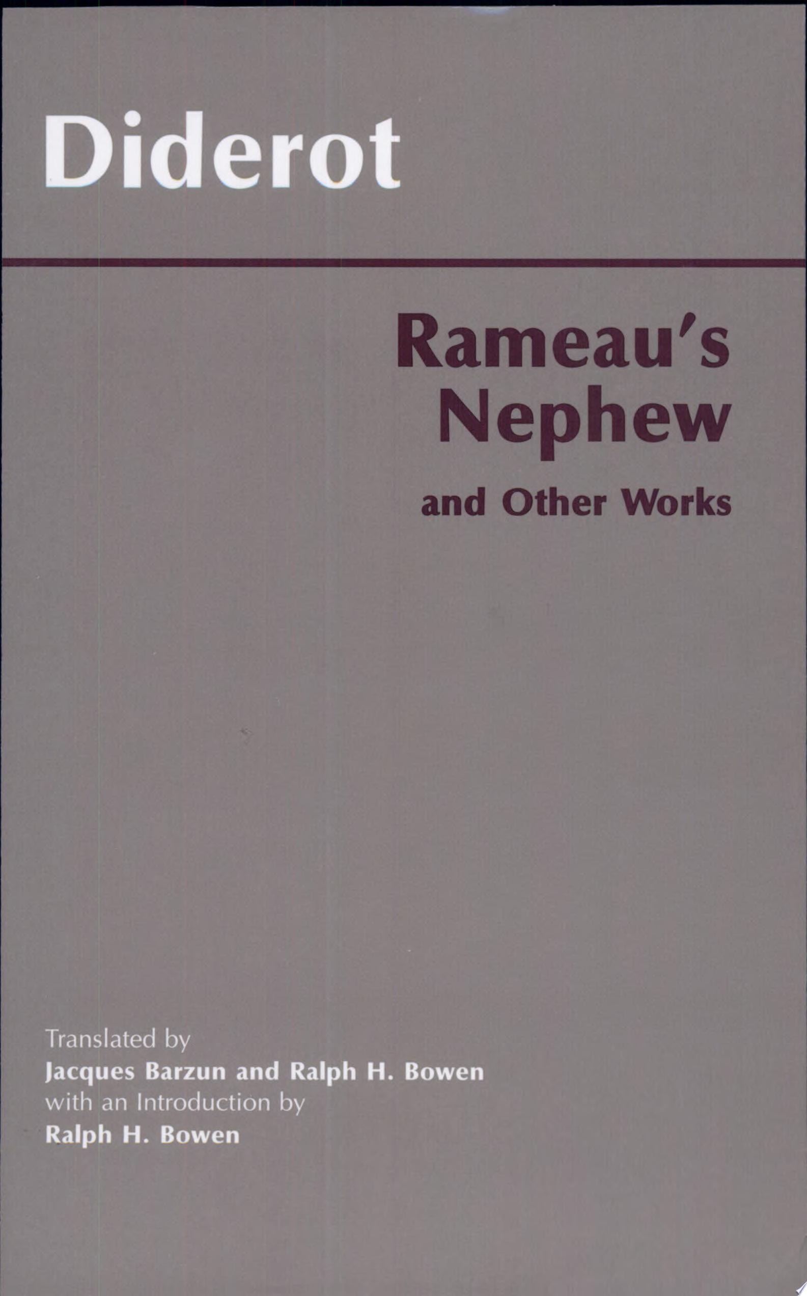 Rameau's Nephew And Other Works