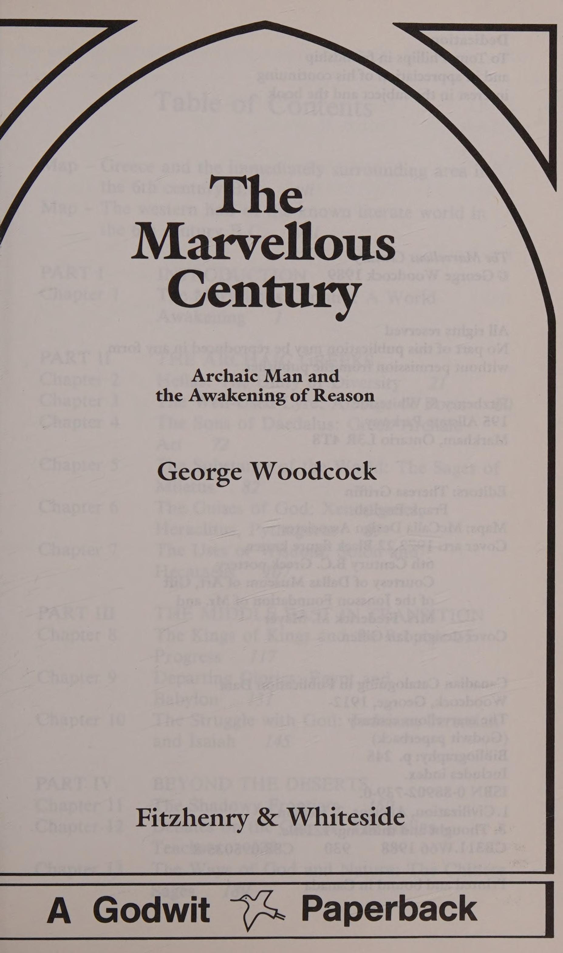 The Marvellous Century Archaic Man and the Awakening of Reason