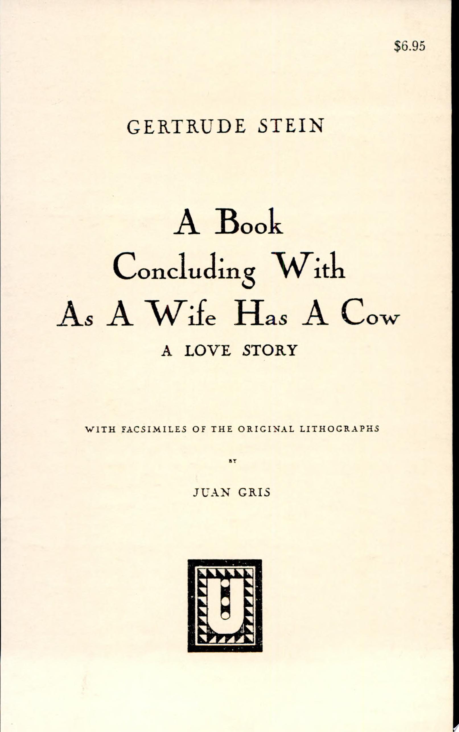 A Book Concluding with As a Wife Has a Cow A Love Story