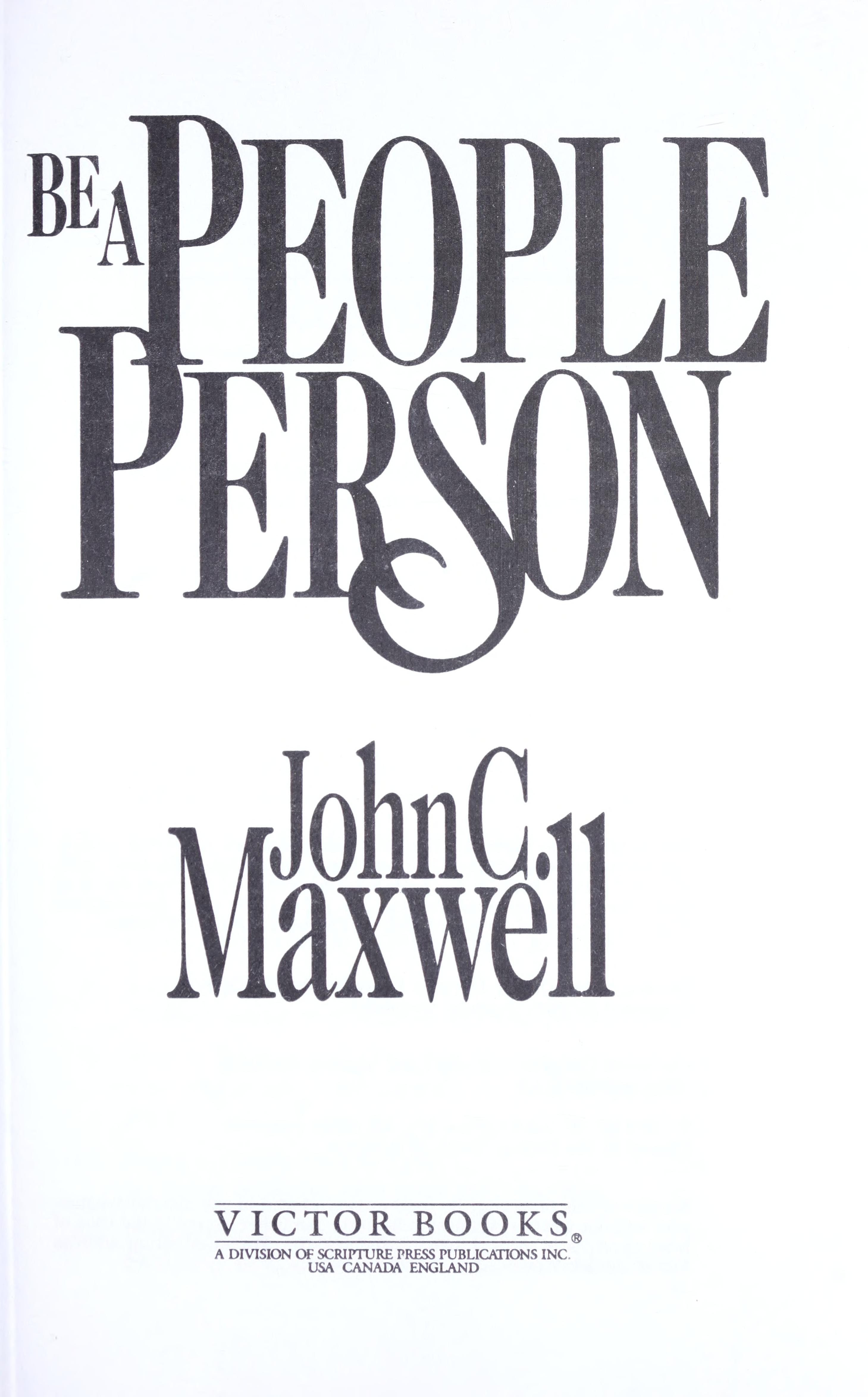 Be a People Person