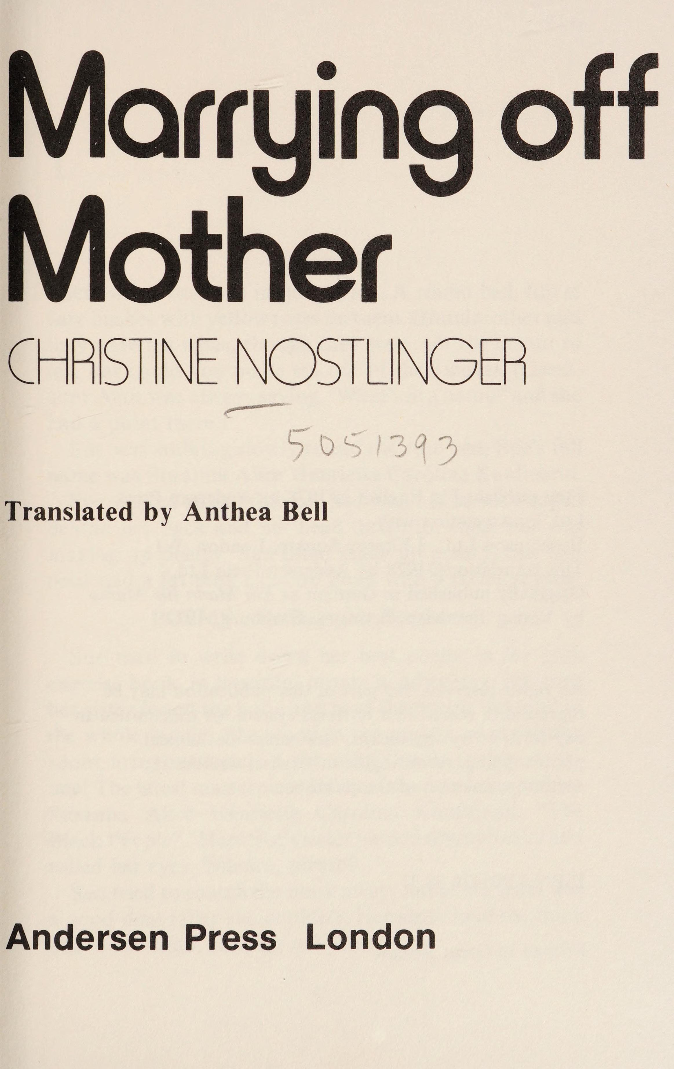 Marrying Off Mother